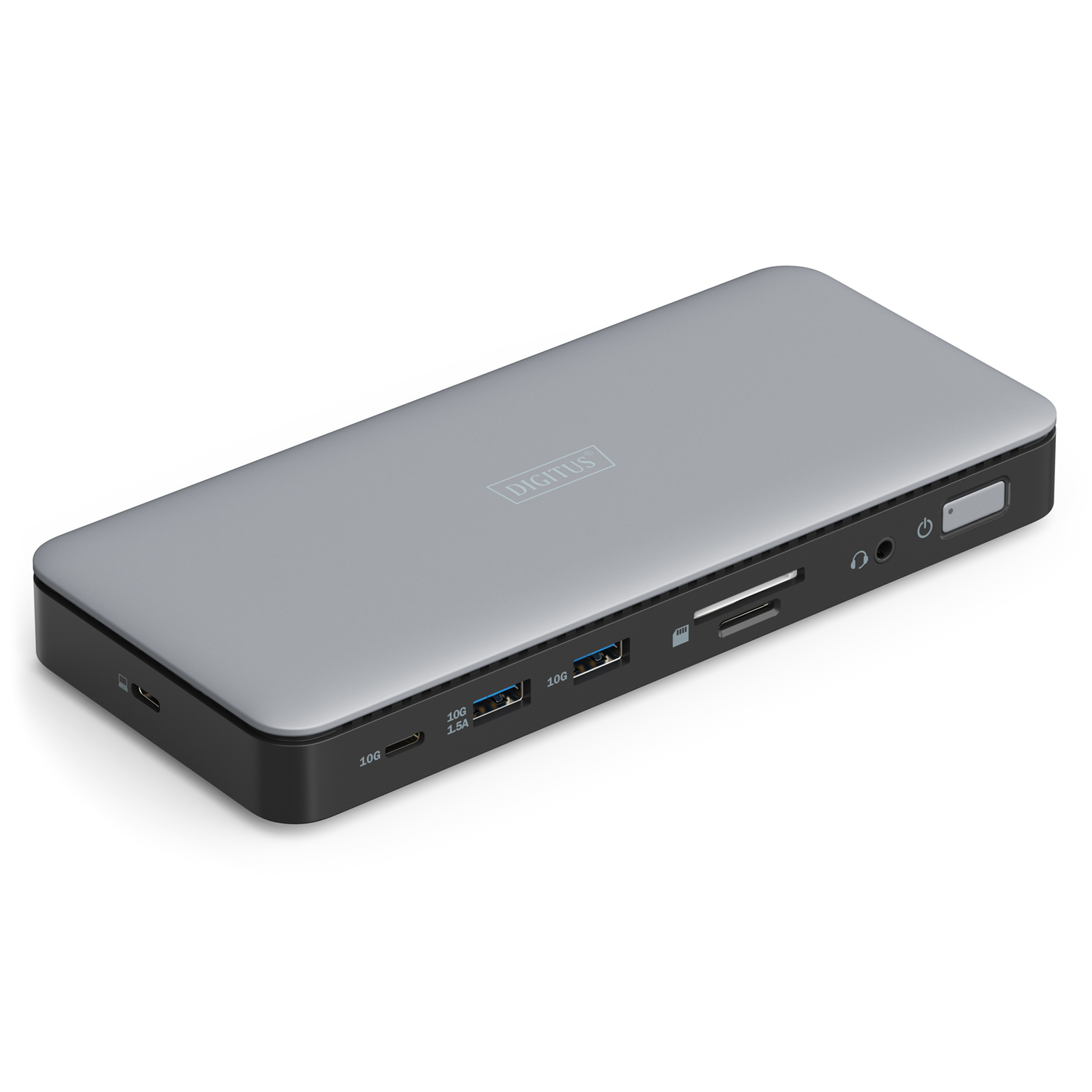 DIGITUS Docking USB-C-HDMI,DP,USBA,USBC,RJ45,DC,Audio Silver