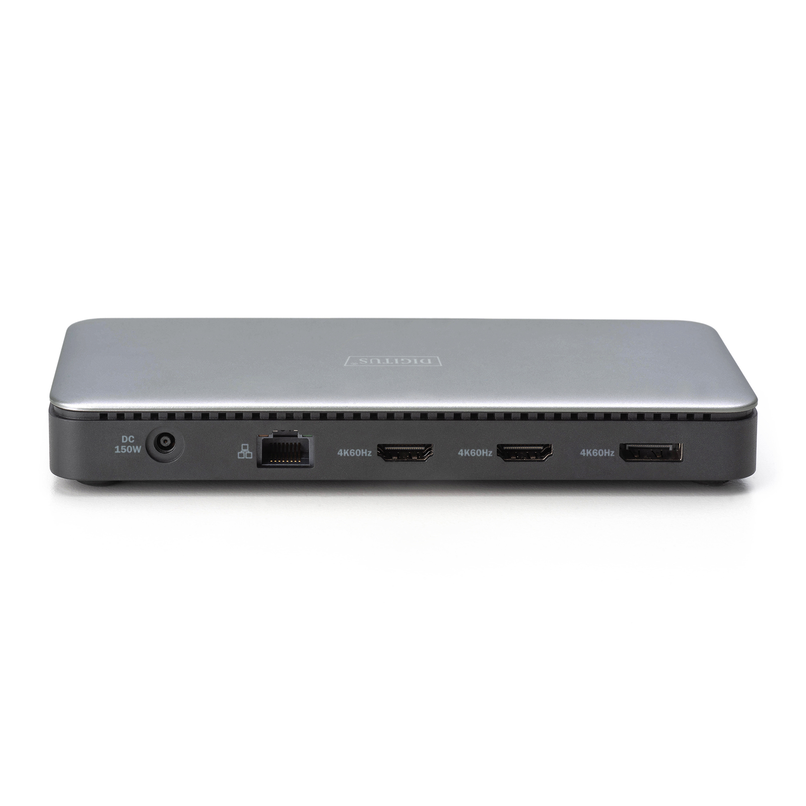 DIGITUS Docking USB-C-HDMI,DP,USBA,USBC,RJ45,DC,Audio Silver