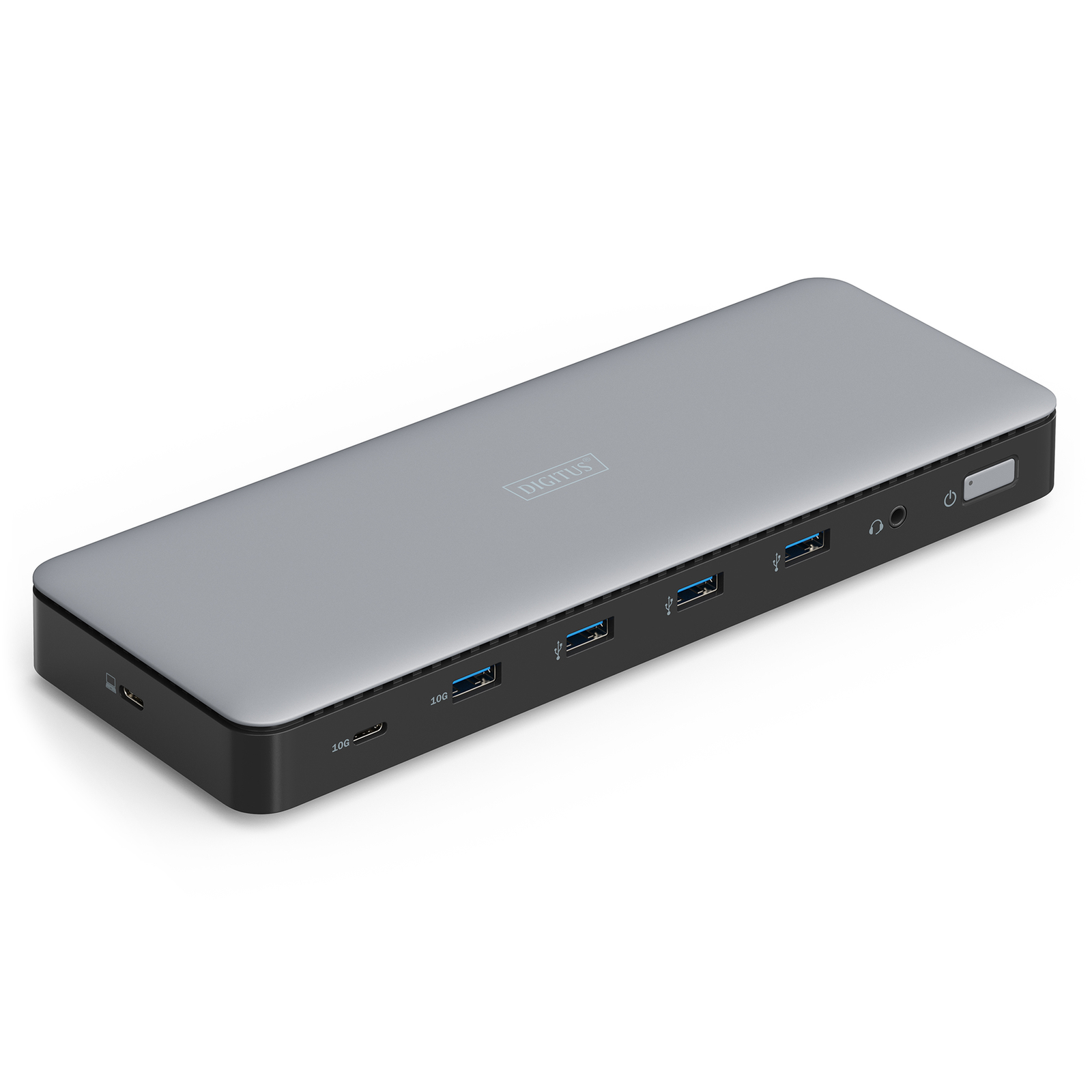 DIGITUS Docking USB-C-HDMI,DP,USBA,USBC,RJ45,DC,Audio Silver
