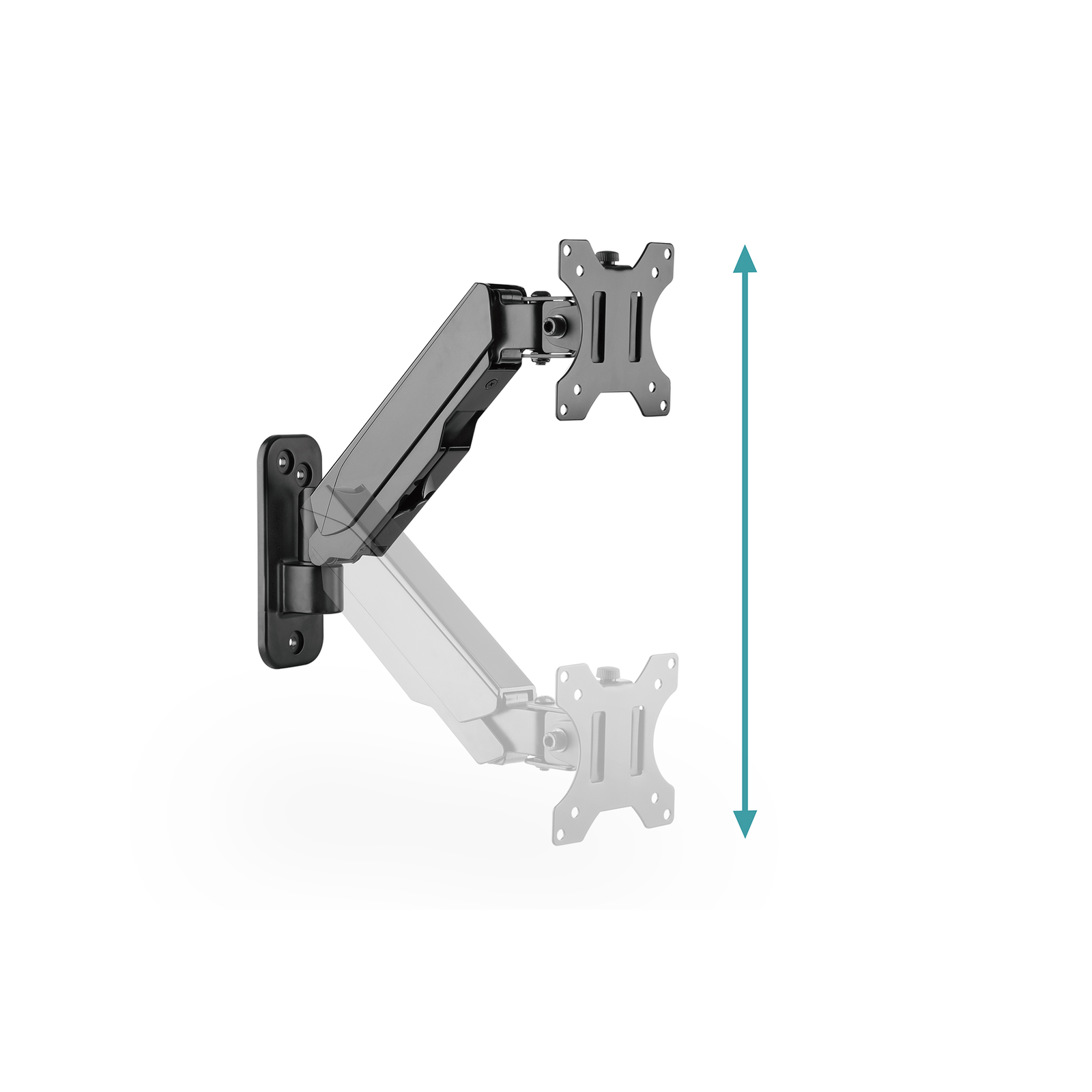 Digitus Universal Single Monitor Holder with Gas Pressure Spring Black