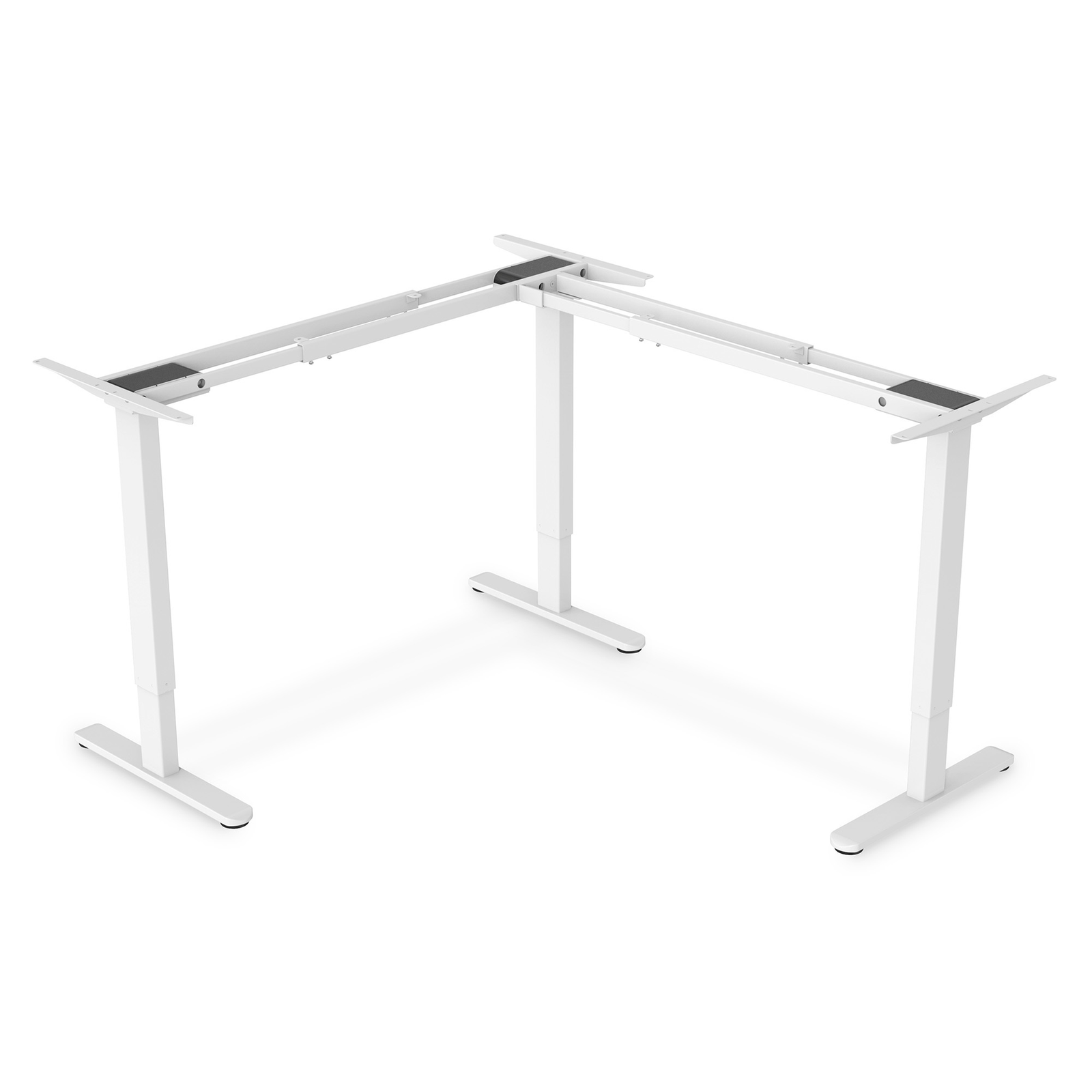 DIGITUS Electric Height Adjustable Desk Frame 3-leg Height 124-208cm Load 120kg White