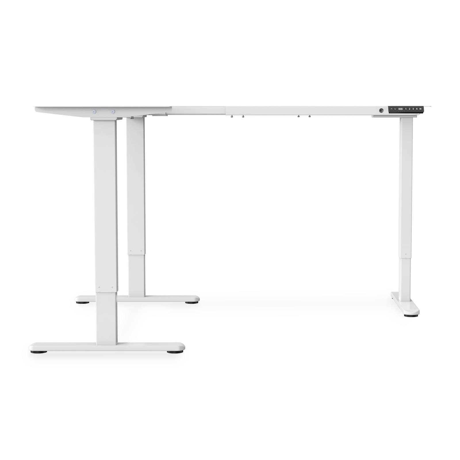 DIGITUS Electric Height Adjustable Desk Frame 3-leg Height 124-208cm Load 120kg White