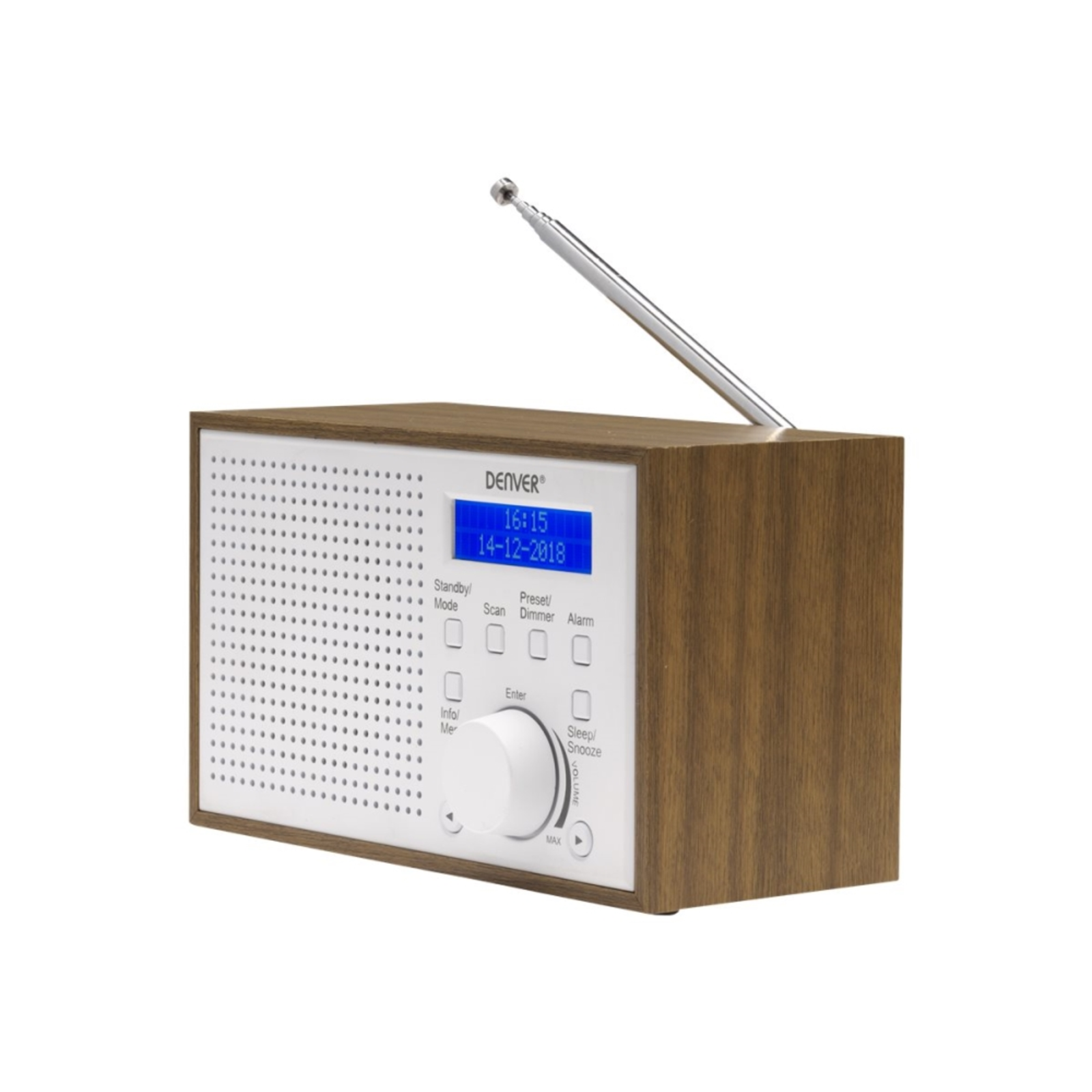 DENVER DAB-46 DAB Portable Radio Brown White