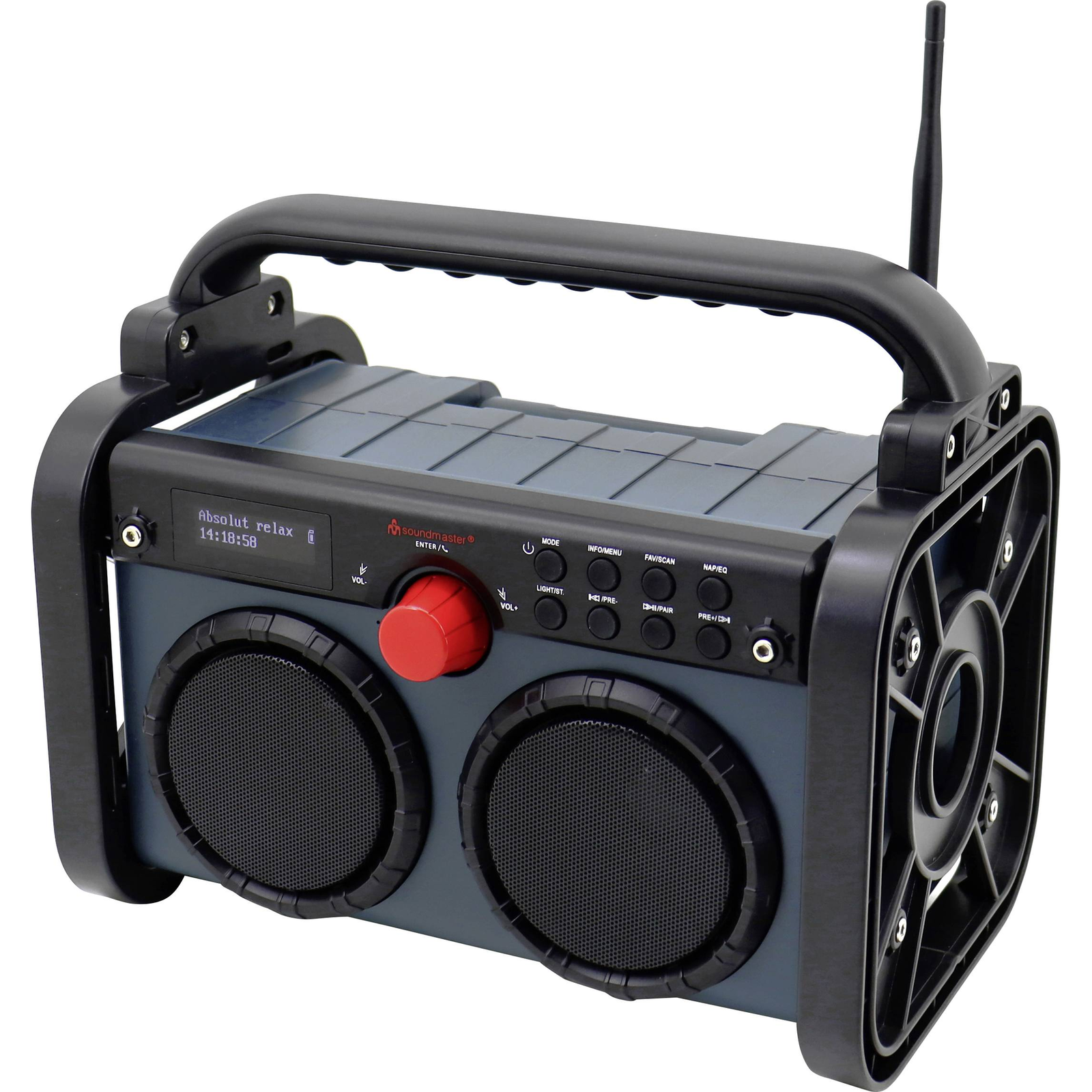 soundmaster DAB85BL Construction Site Radio DAB+ FM AUX DAB+ FM Blue Black
