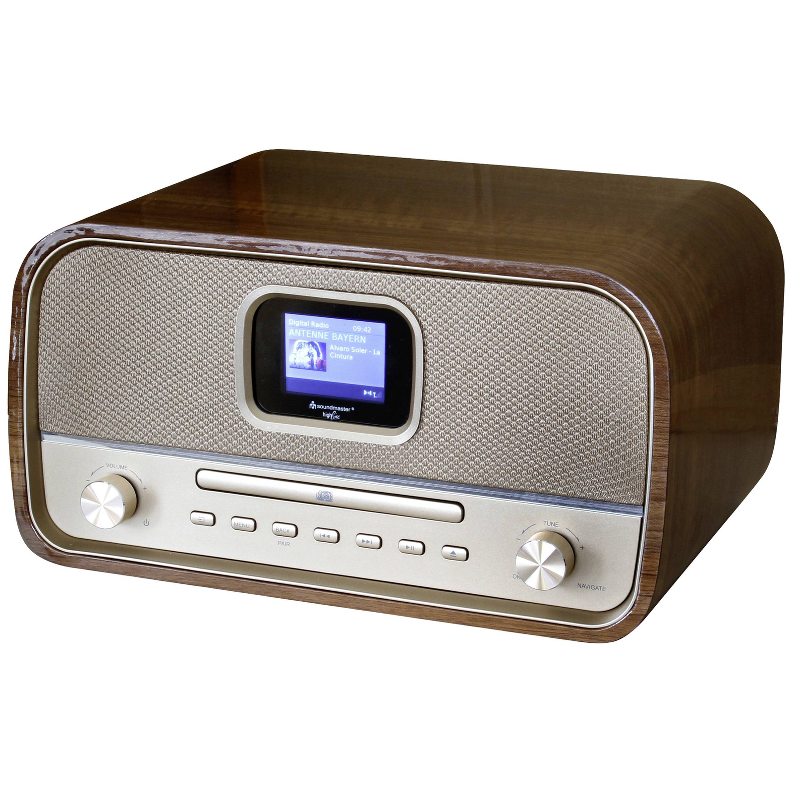 soundmaster Table Radio DAB+ FM AUX Bluetooth CD USB Battery Charging Function Includes Remote