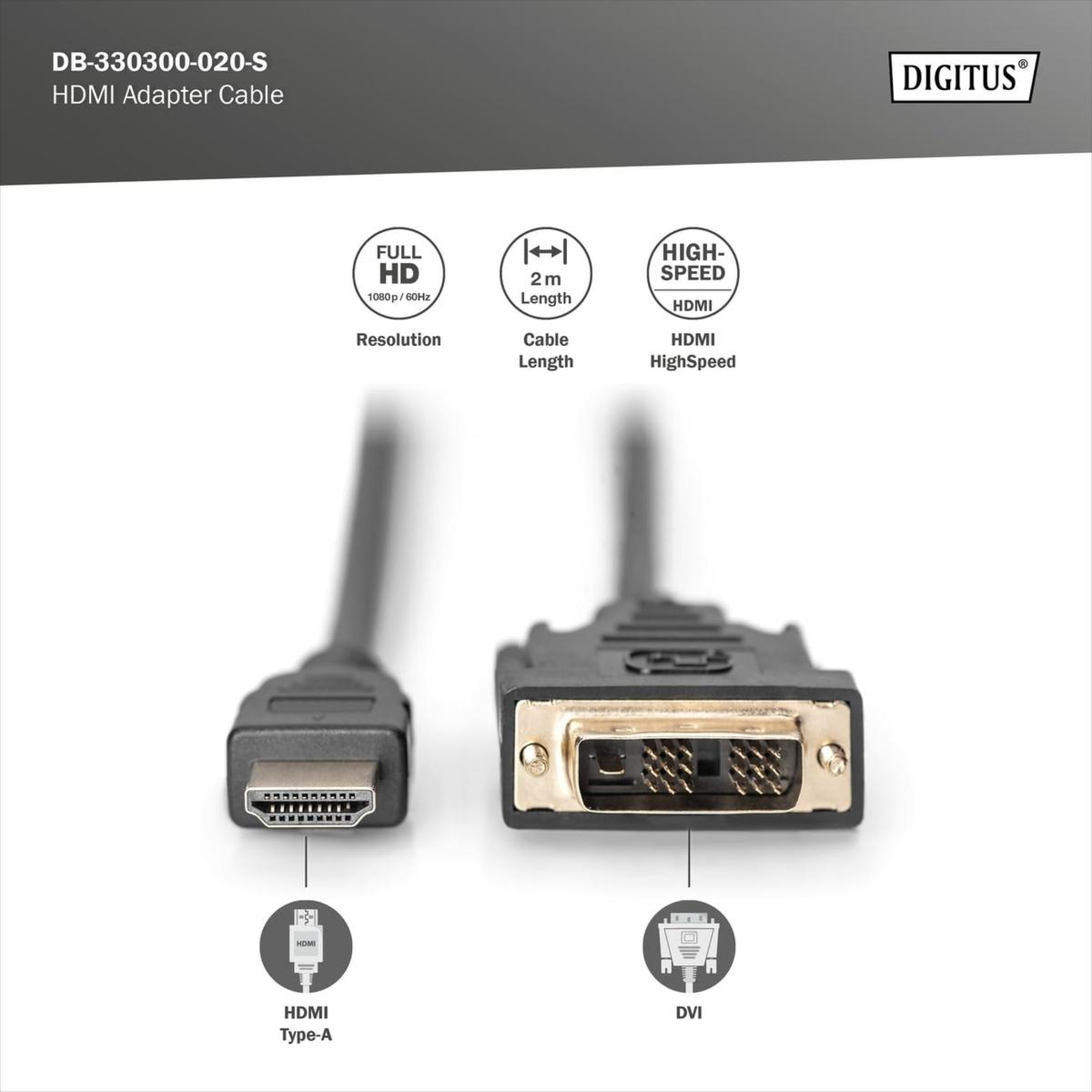DIGITUS HDMI Adapter Cable