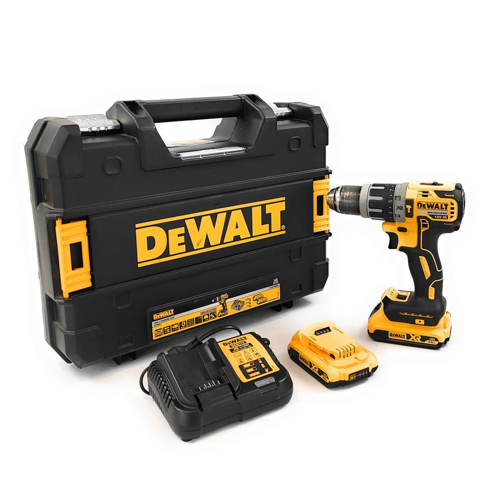 DeWalt DCD796D2-QW Hammer Drill Cordless 70 N-m 2 Rechargeable Batteries 18 V