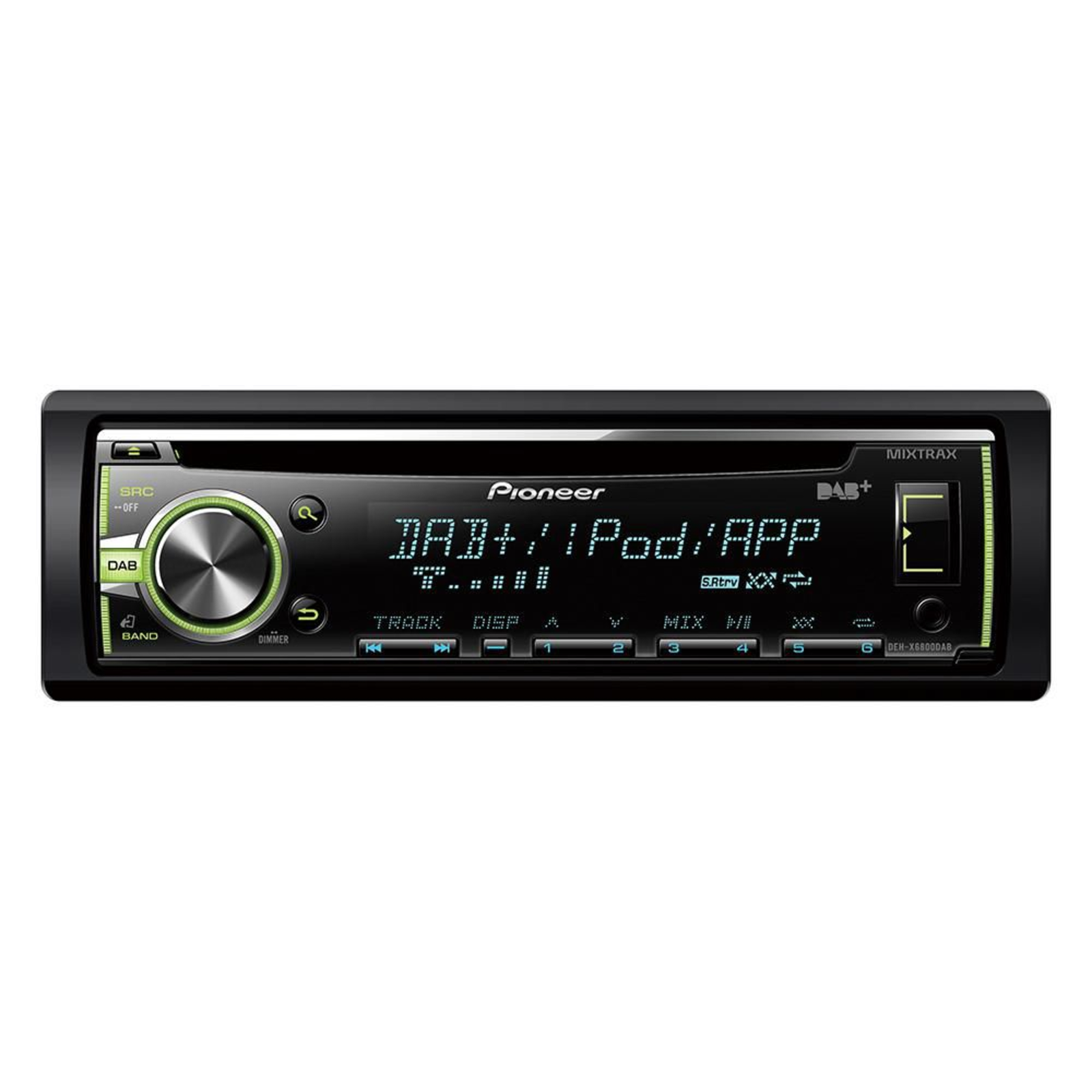 Pioneer DEH-X6800DAB Black 1 DIN 200 W CD CD-R CD-RW 1 Disc Removable