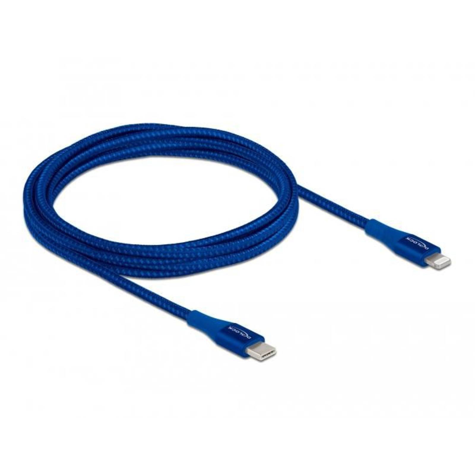 Delock Data And Charging Cable USB Type-C to Lightning for IPhone IPad And IPod Blue 2.0 M MFi