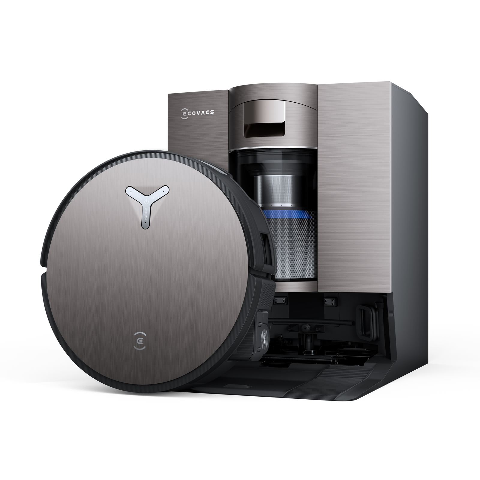 ECOVACS DEEBOT X11 OmniCyclone Black Vacuum And Mop Robot with Cleaning Station