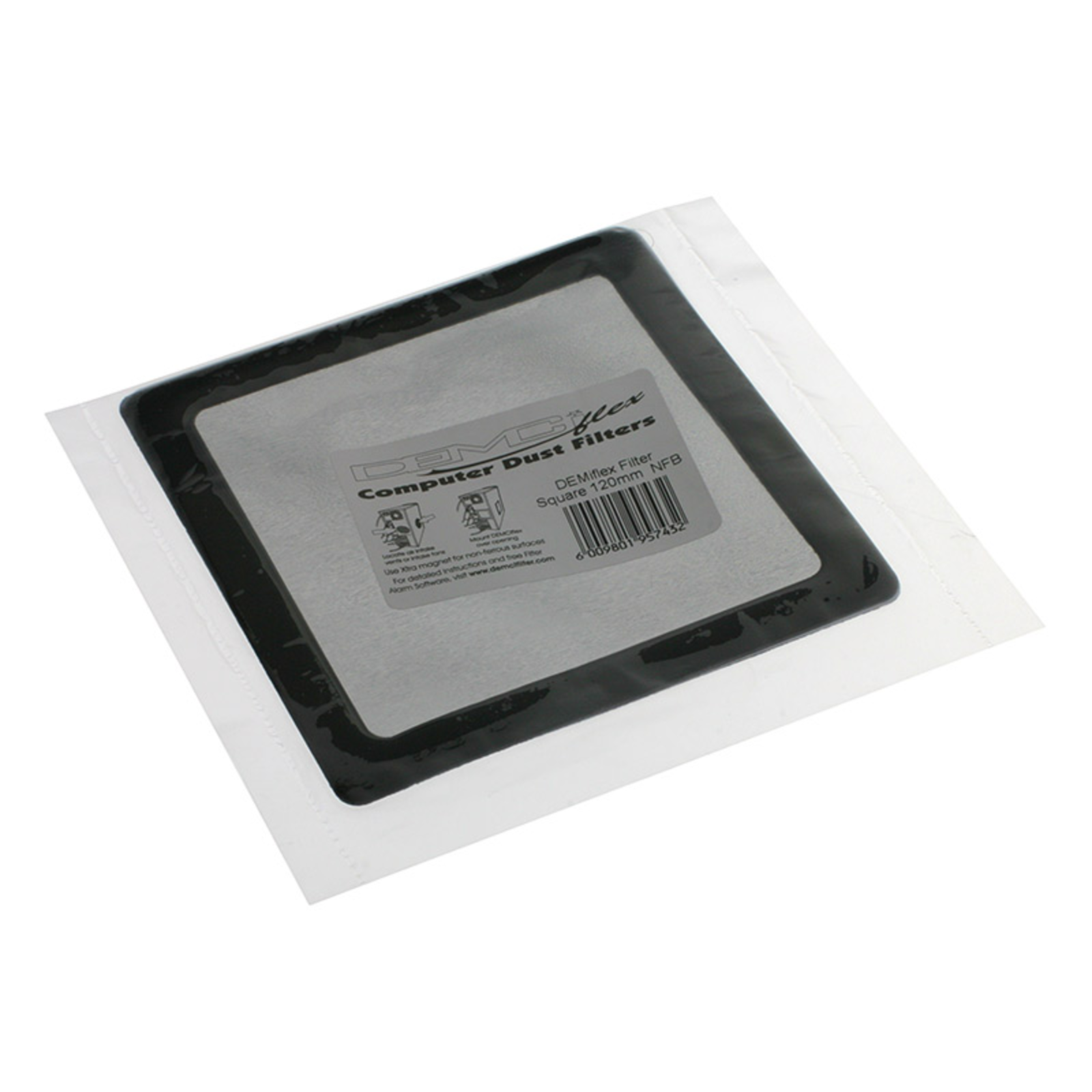 DEMCiflex Dust Filter 120mm Square Black/black