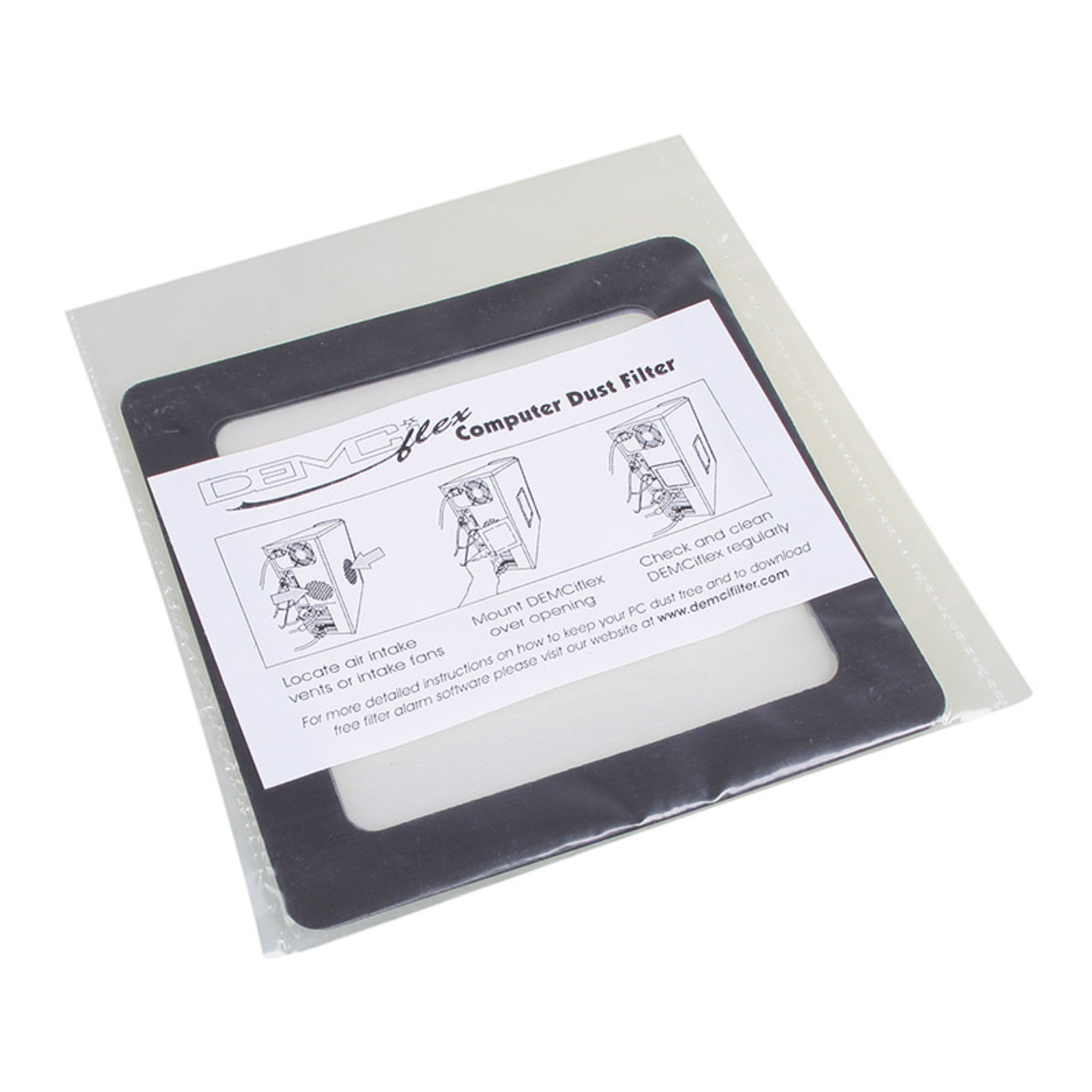 DEMCiflex Dust Filter 80mm Square Black/white