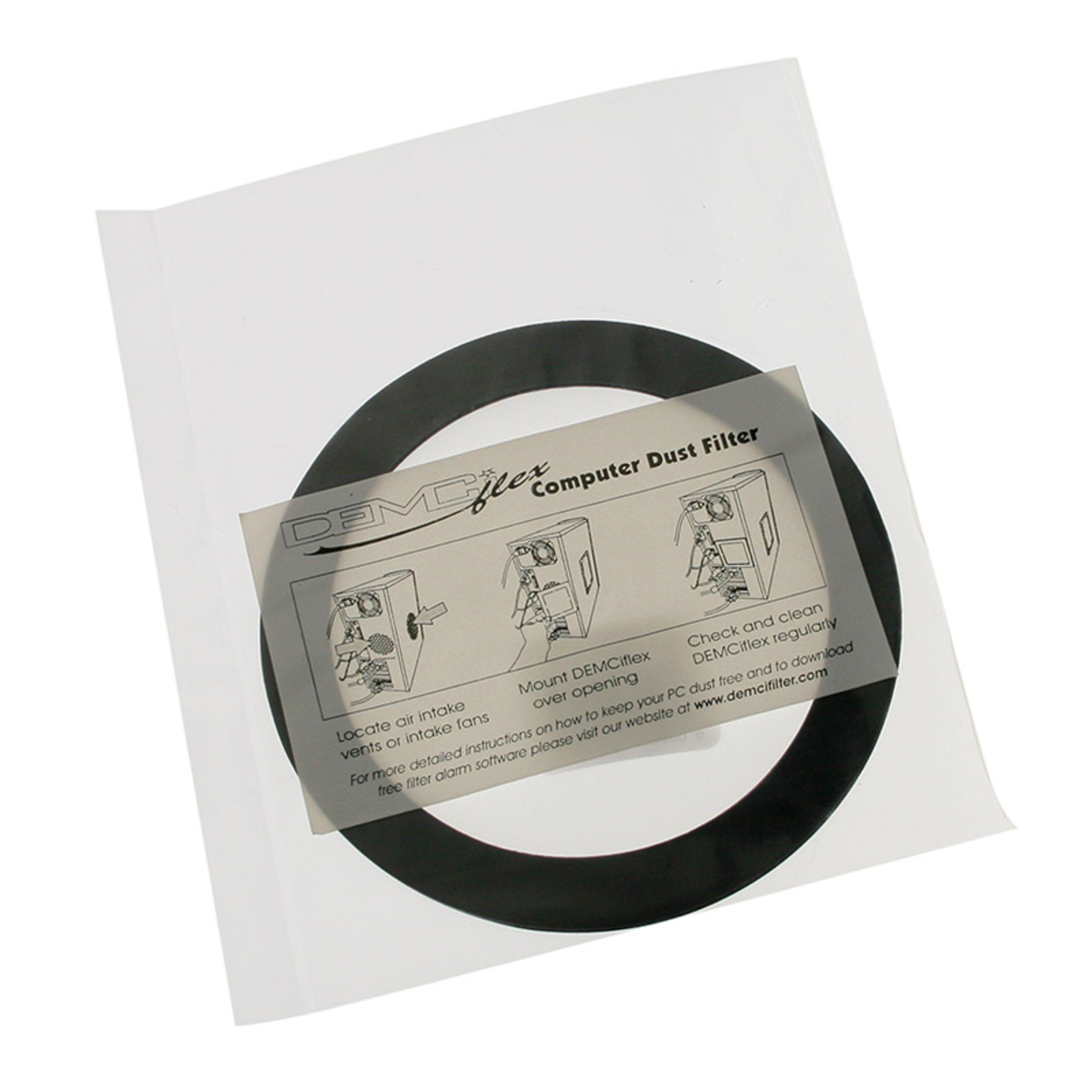 DEMCiflex Dust Filter 92mm Round Black/white