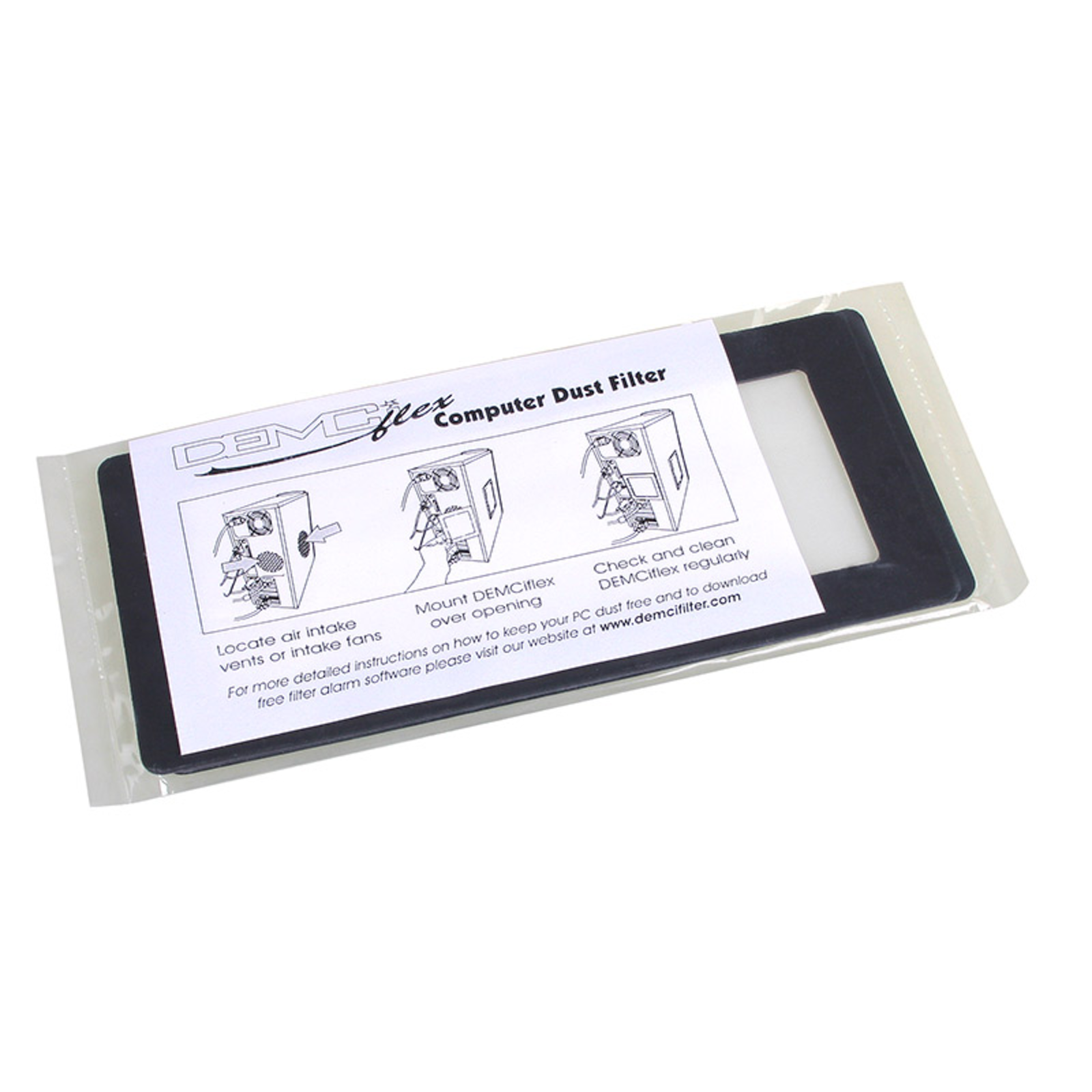 DEMCiflex Dust Filter 2x40mm Square Black/white