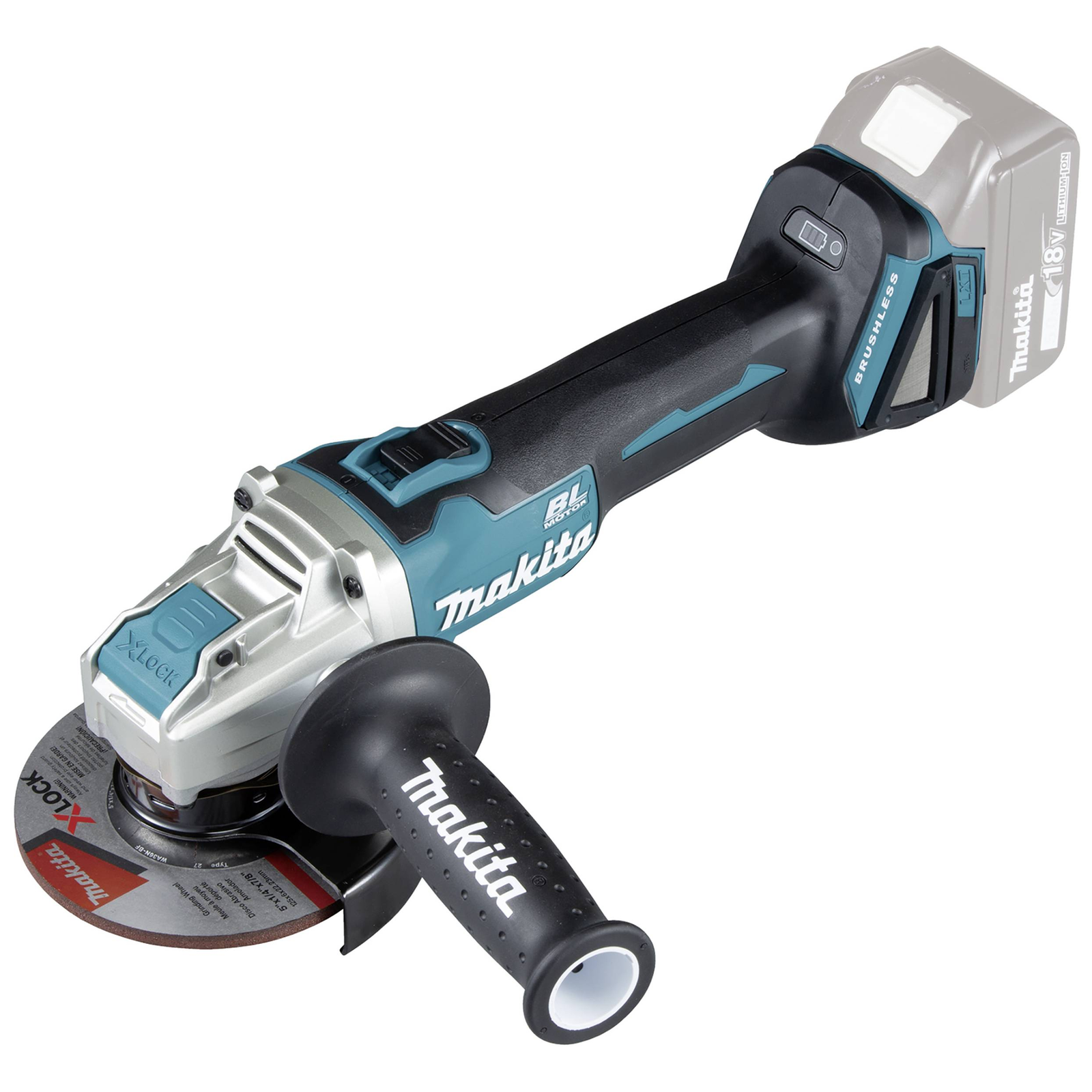 Makita X-LOCK Cordless Angle Grinder DGA521ZX1 18 Volt Blue Black No Battery And Charger