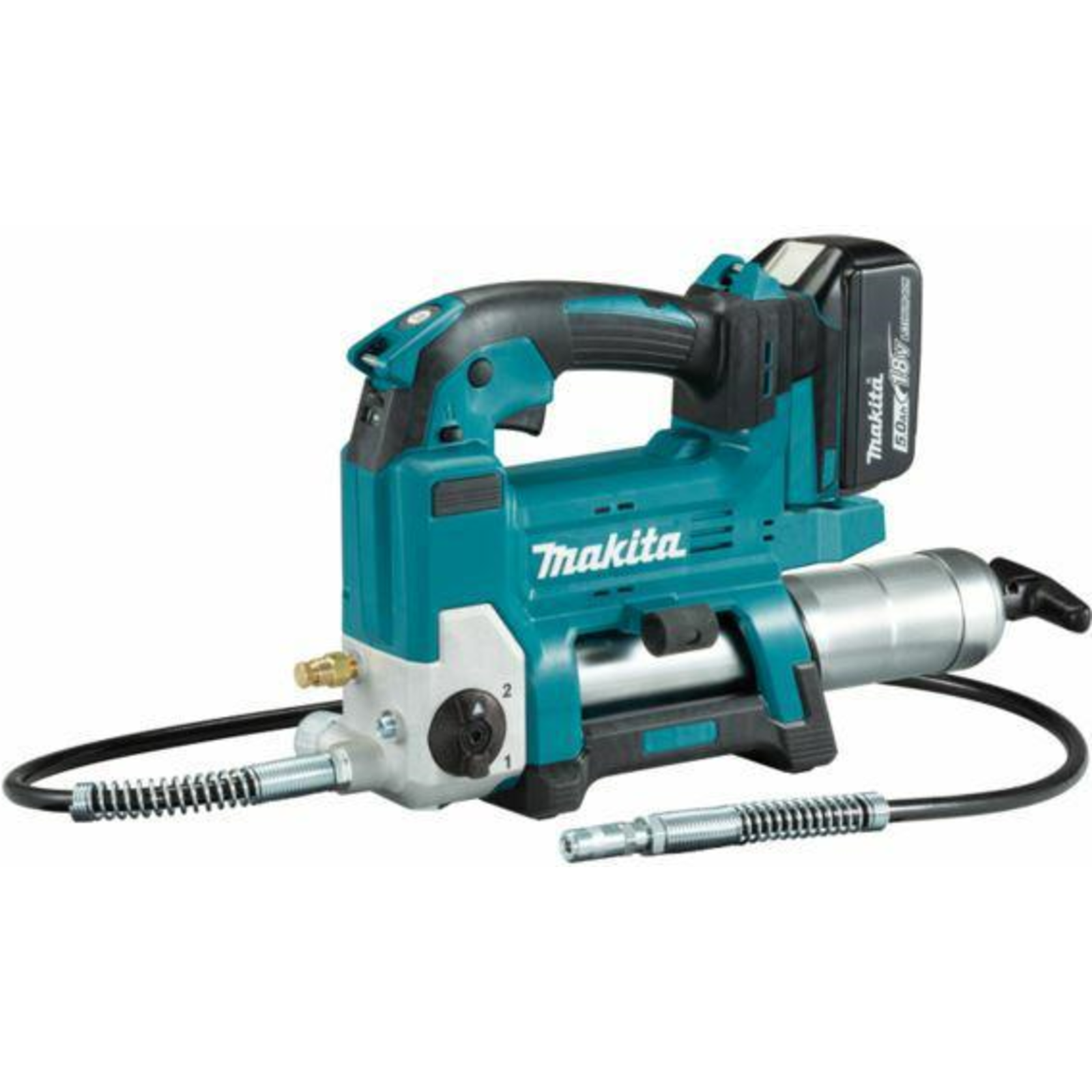 Makita Cordless Grease Gun DGP180RT 18Volt Incl. Cylinder A Blue Black Li-Ion Battery 5.0Ah