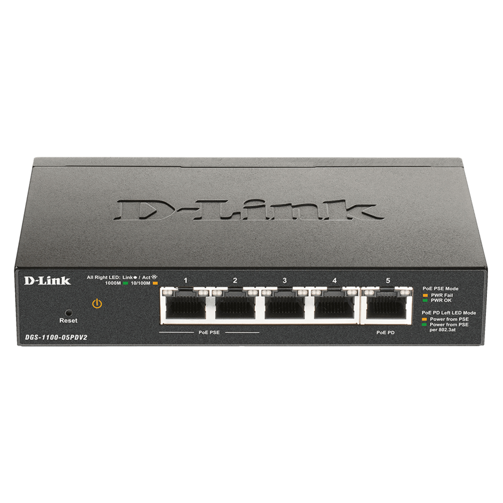 D-Link DGS-1100-05PDV2 Smart Managed Switch Gigabit Ethernet PoE 8W
