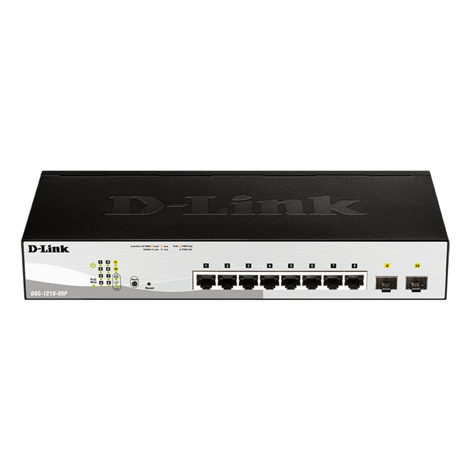 D-Link Web Smart Switch Managed 8 X 101001000 PoE + 2 Gigabit SFP Desktop Rack