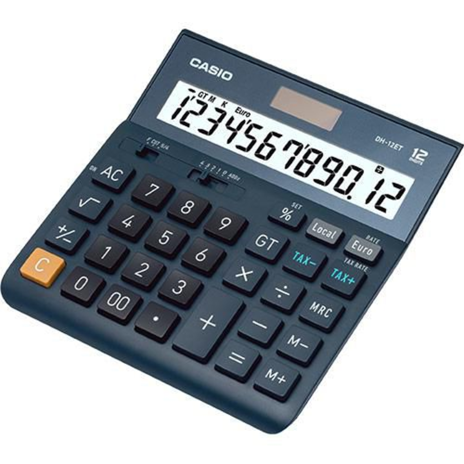 Casio DH-12ET Desktop Single Calculator 12 Digits 1 Line Battery-solar Black