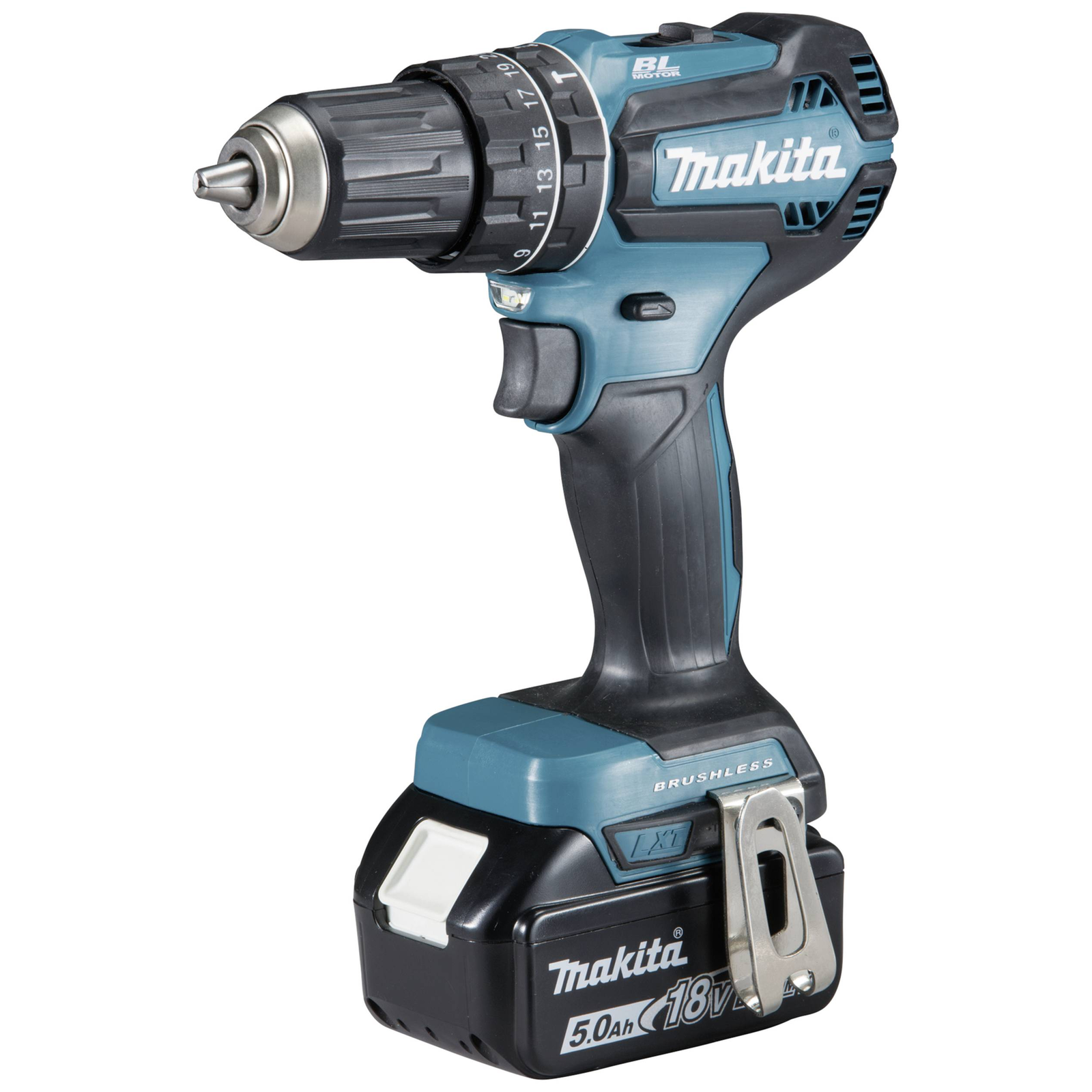Makita Cordless Impact Drill DHP485RTJ 18Volt Blue Black 2x Li-ion Battery 5.0Ah in MAKPAC Size 2
