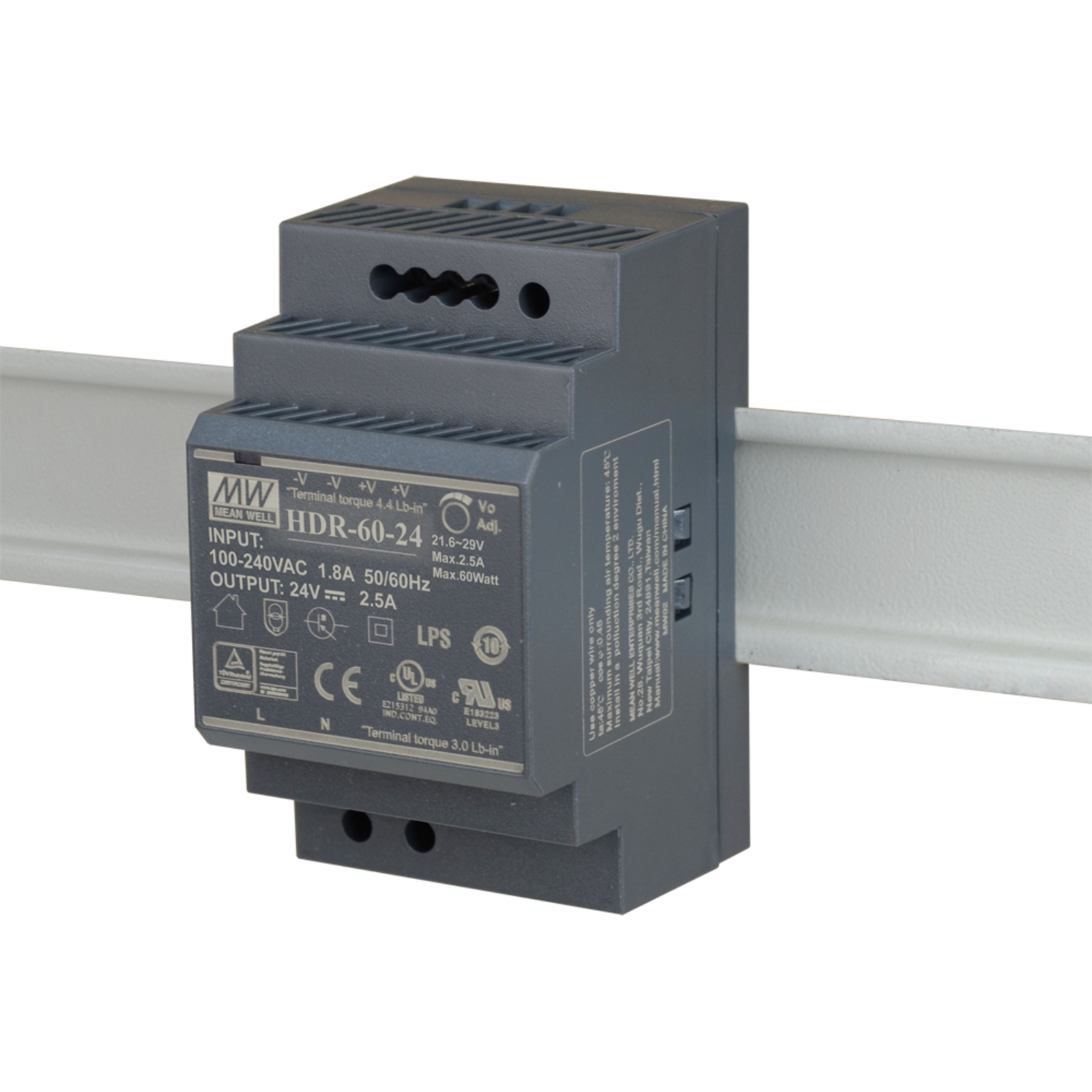 D-Link PSU60W External DIN Rail Industrial PSU Top-hat Rail