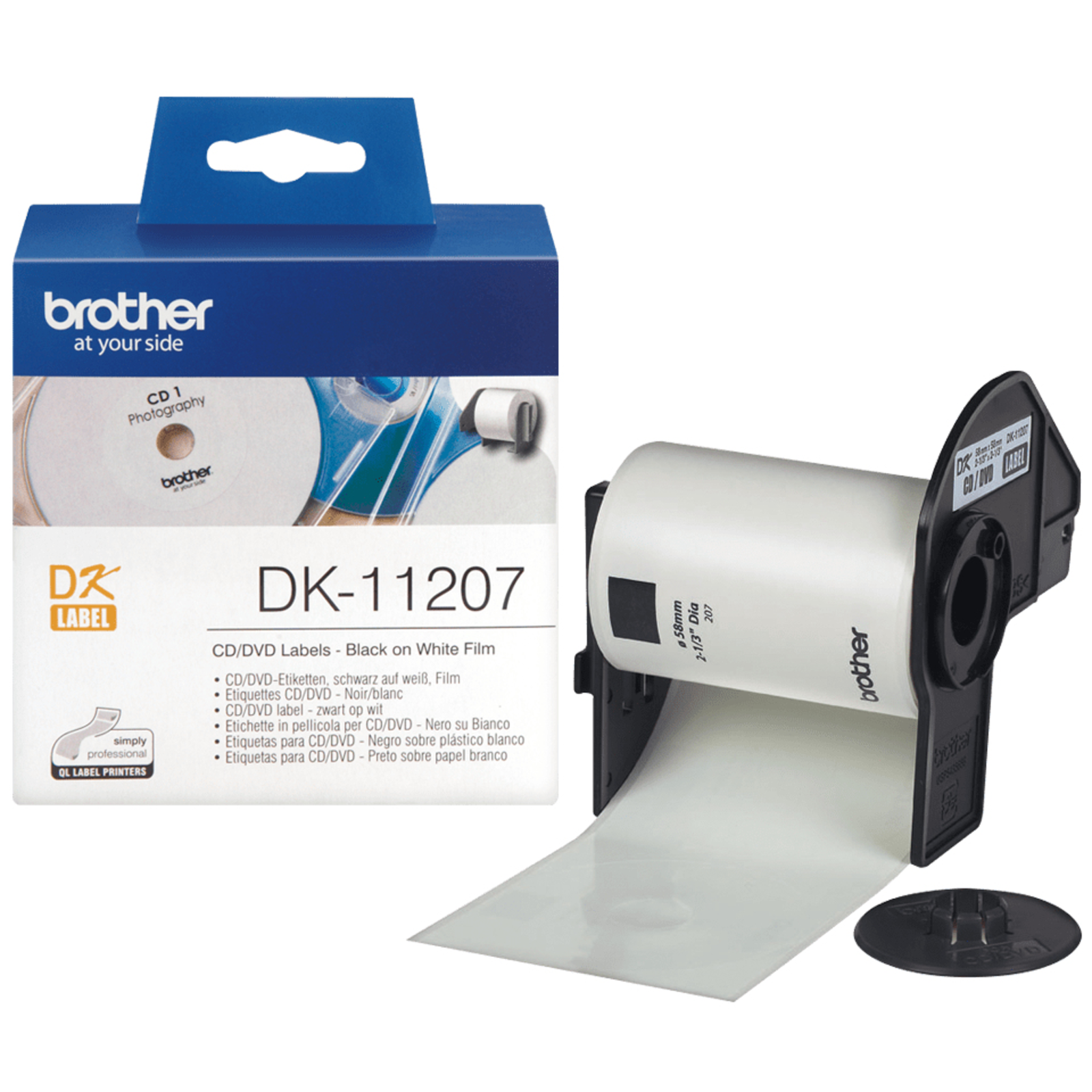 Bredher DK-11207 Black on White 100) CD-DVD Labels