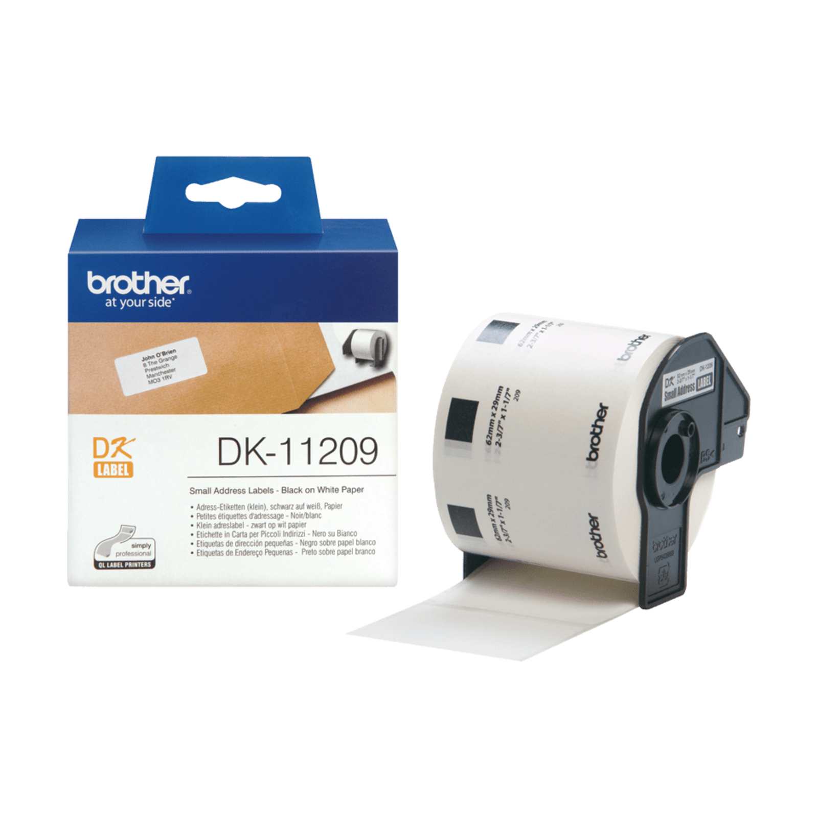 Bredher DK-11209 Black on White 800) Address Labels