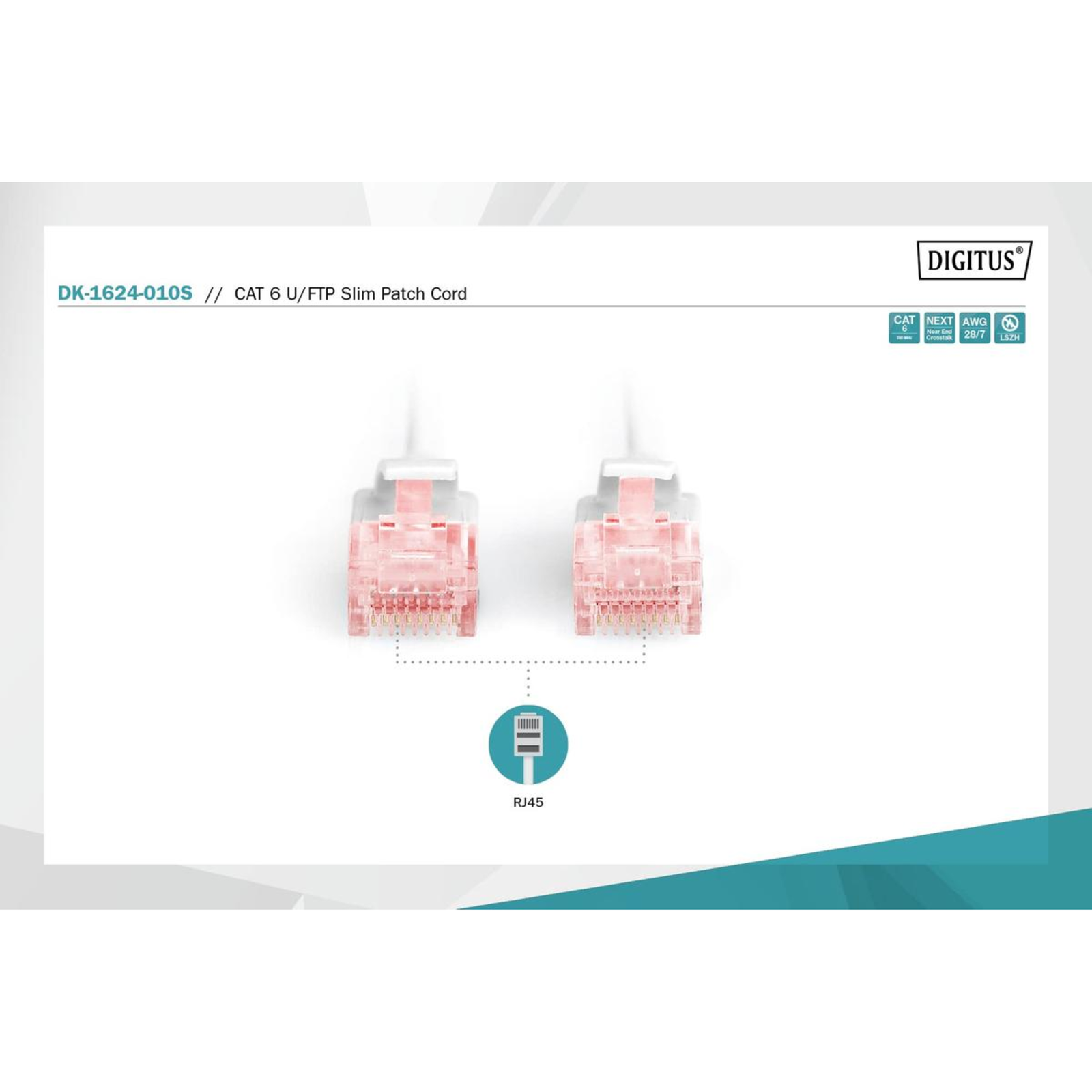 Digitus Slim Patch Cable RJ-45 M to RJ-45 M