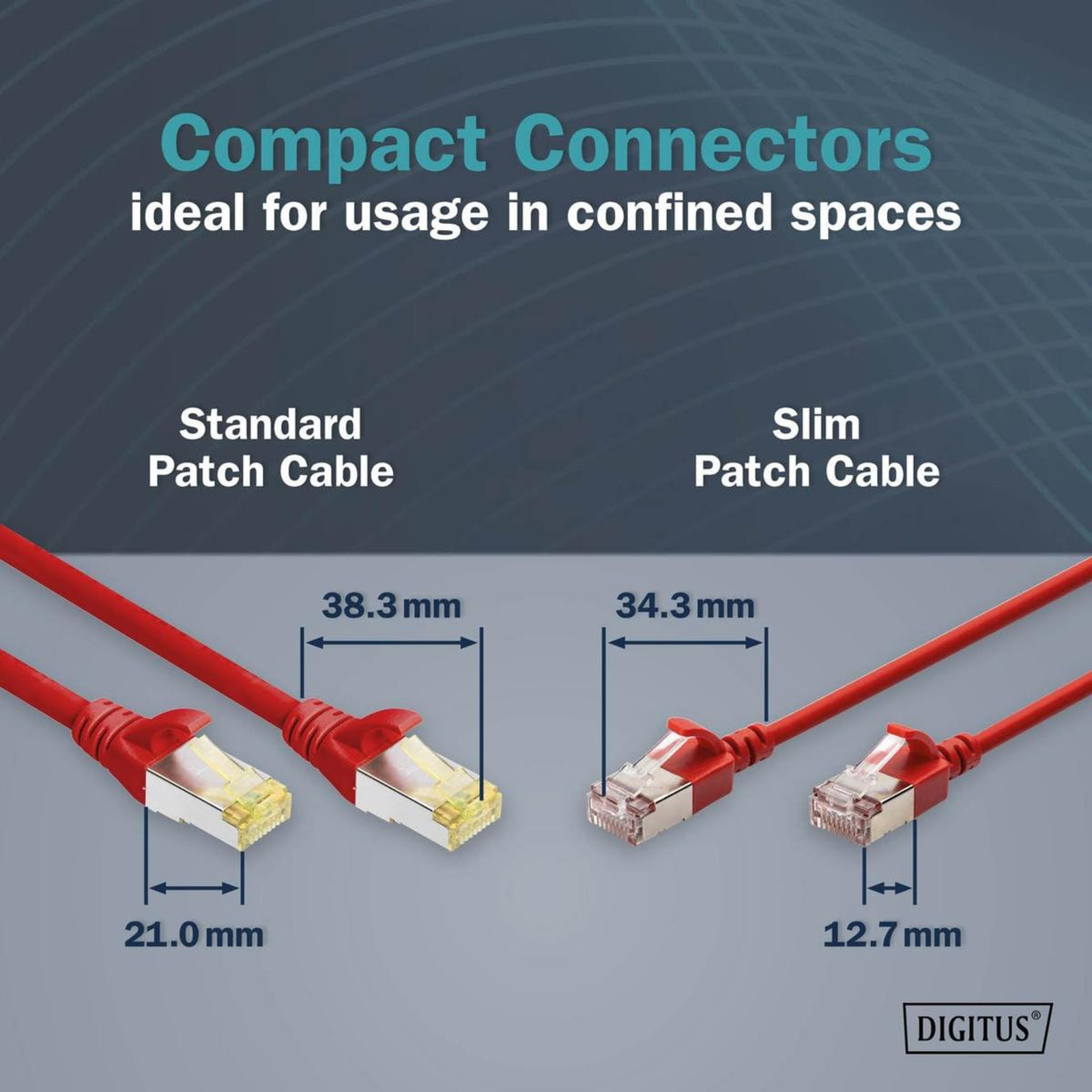 DIGITUS CAT 6A F-FTP Slim Patch Cable AWG 32/7