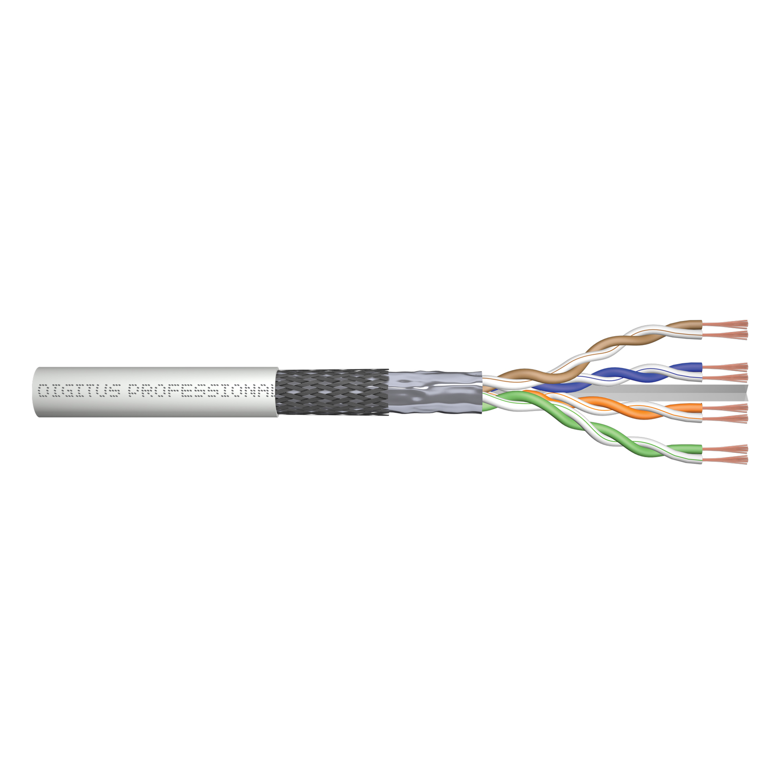 DIGITUS CAT 6 SF-UTP Patch Cable Raw Length 305 M Paper Box AWG 26/7 LSZH Simplex Color Grey