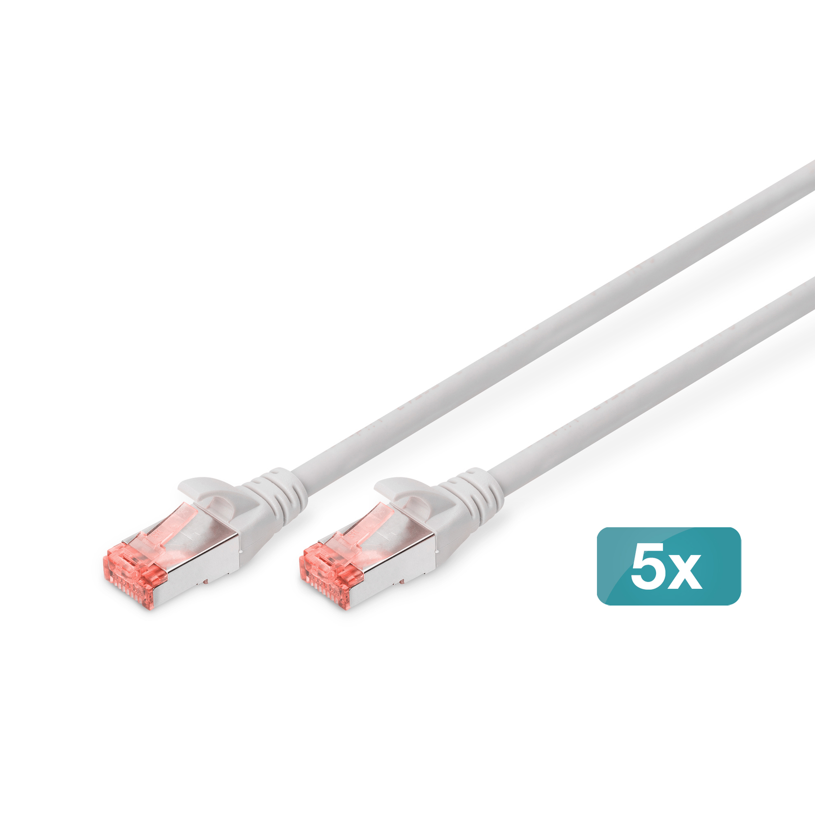 Digitus CAT 6 S/FTP Patch Cable 5 Pieces 7m Grey