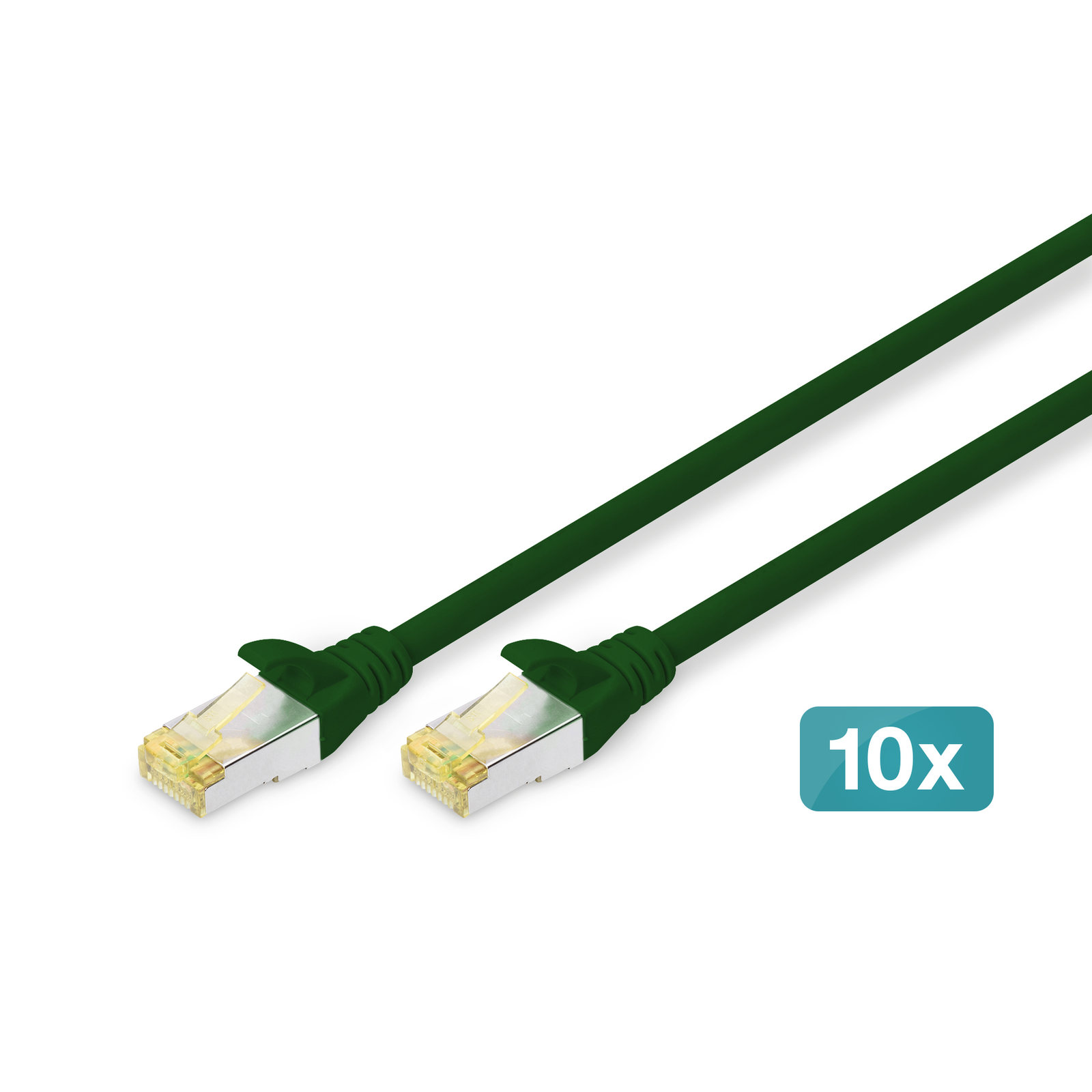DIGITUS CAT 6A SFTP Patch Cable 10 Pieces 1m Green
