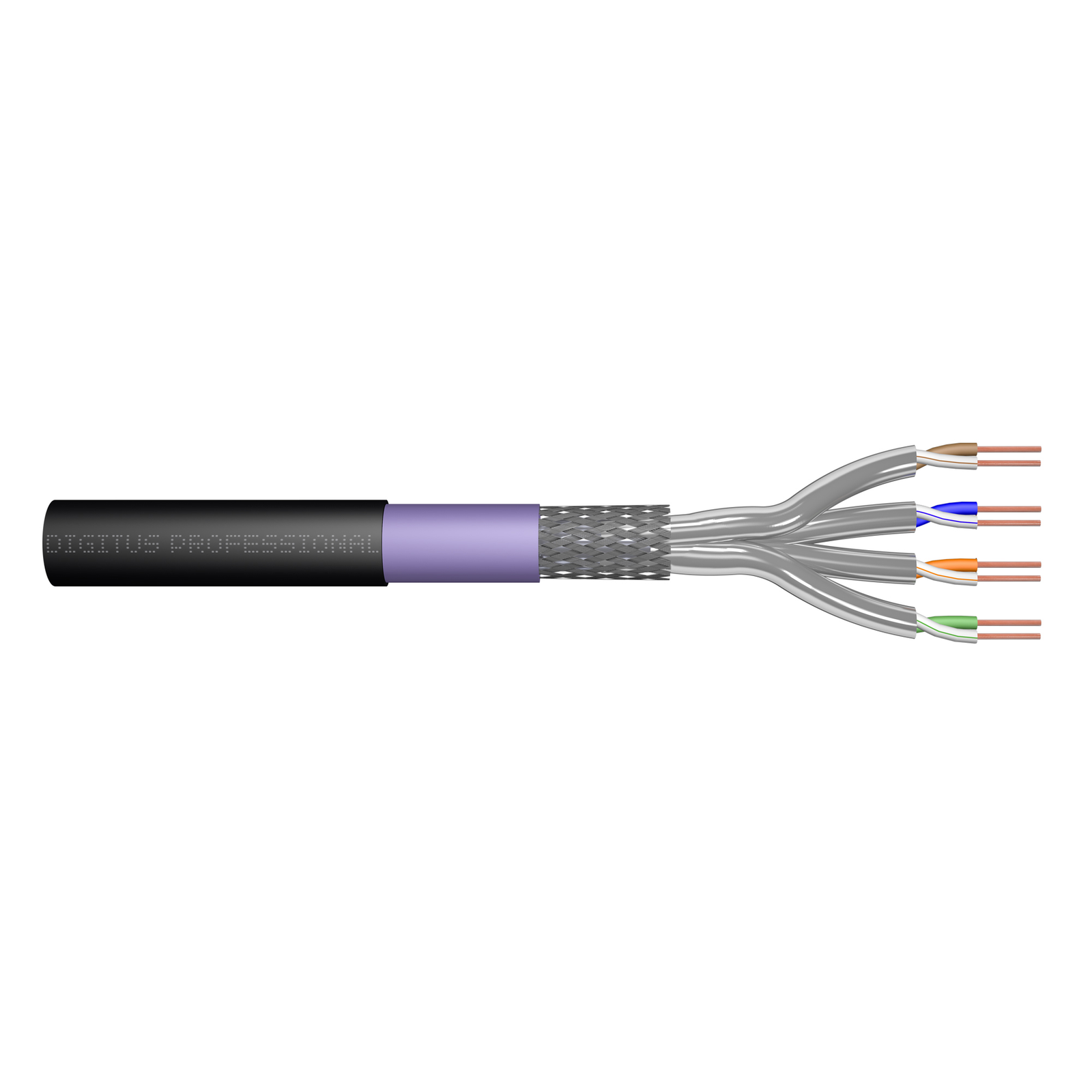 Digitus CAT.7 S FTP ErdCable Simplex PE,100m,Grey