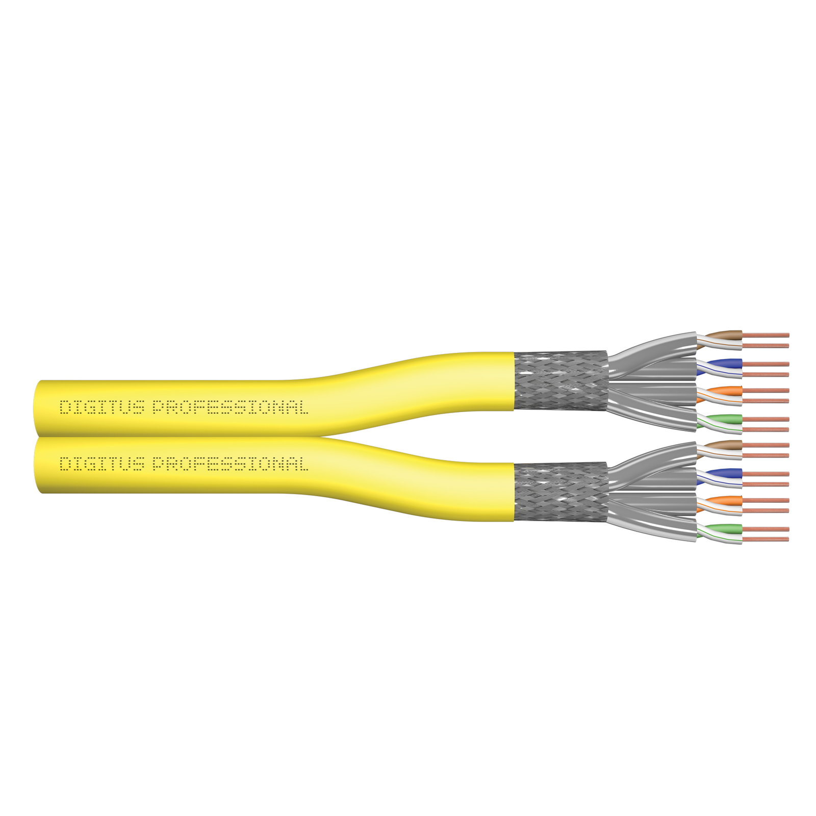 Digitus Installation Cable Cat7a S FTP Tw.Pair 500m Yellow AWG22 1