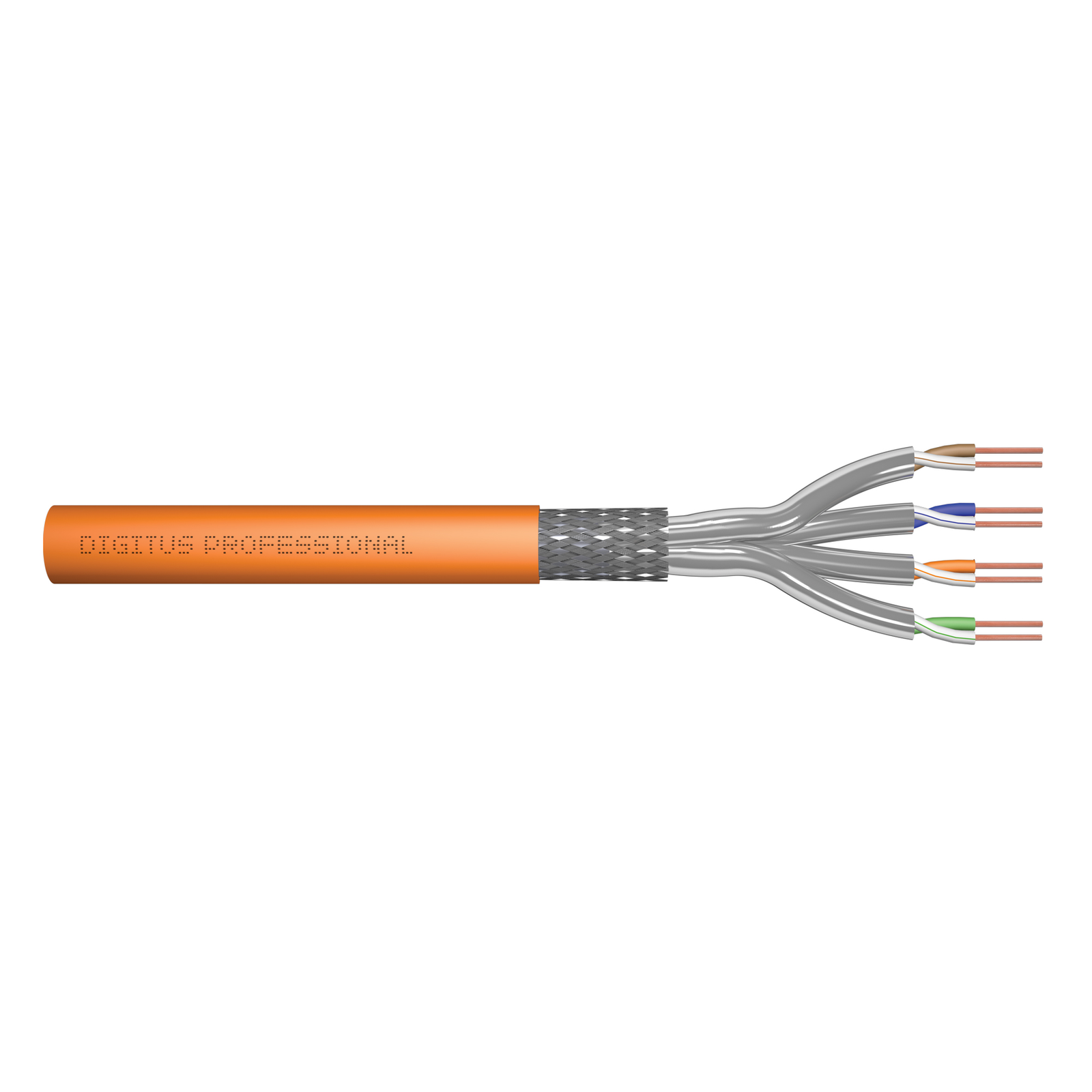 DIGITUS Cat.7 S/FTP Installation Cable Simplex orange 1.000m