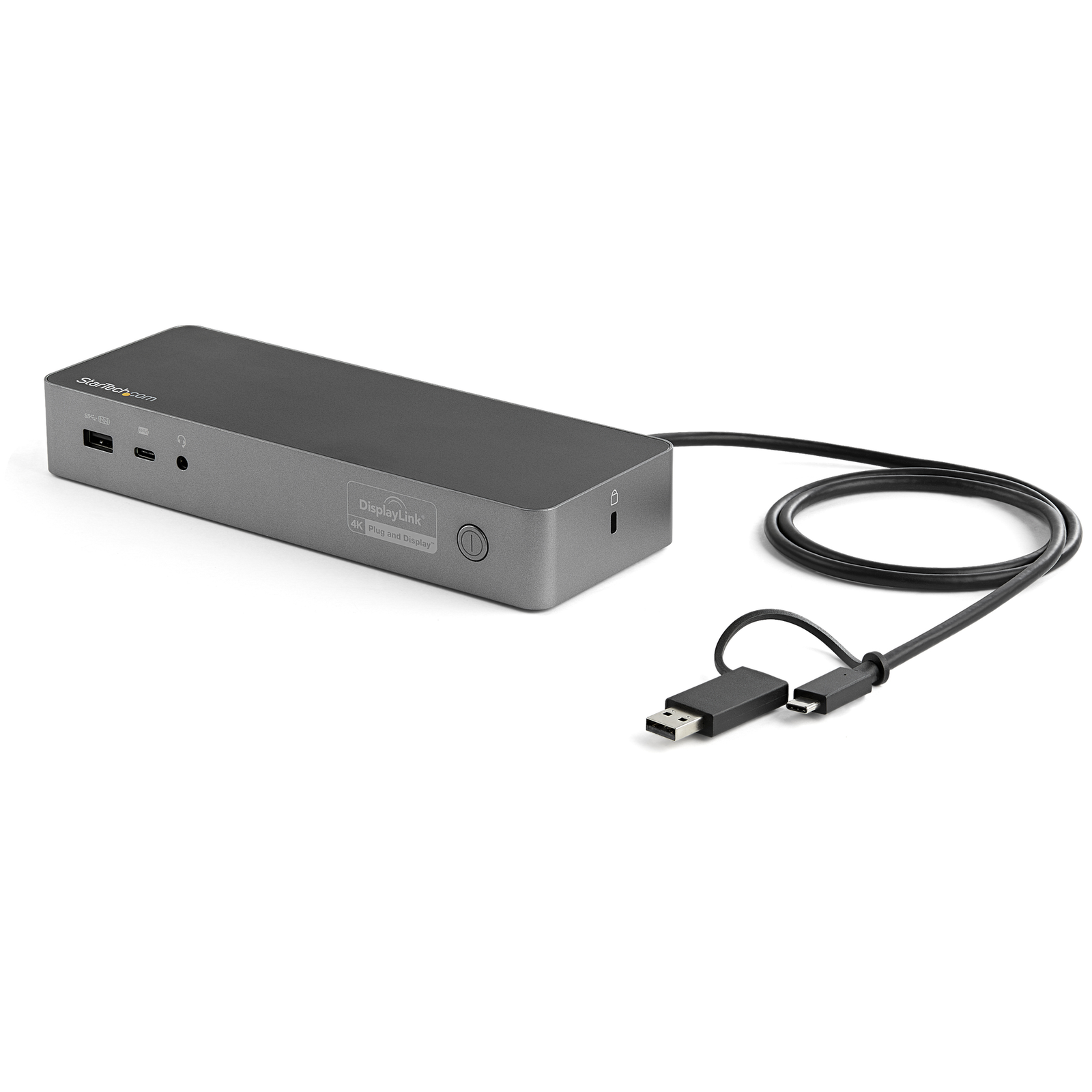 StarTech.com Universal Laptop Docking Station Hybrid USB-C And USB-A Dock Dual 4K DP And HDMI 100W
