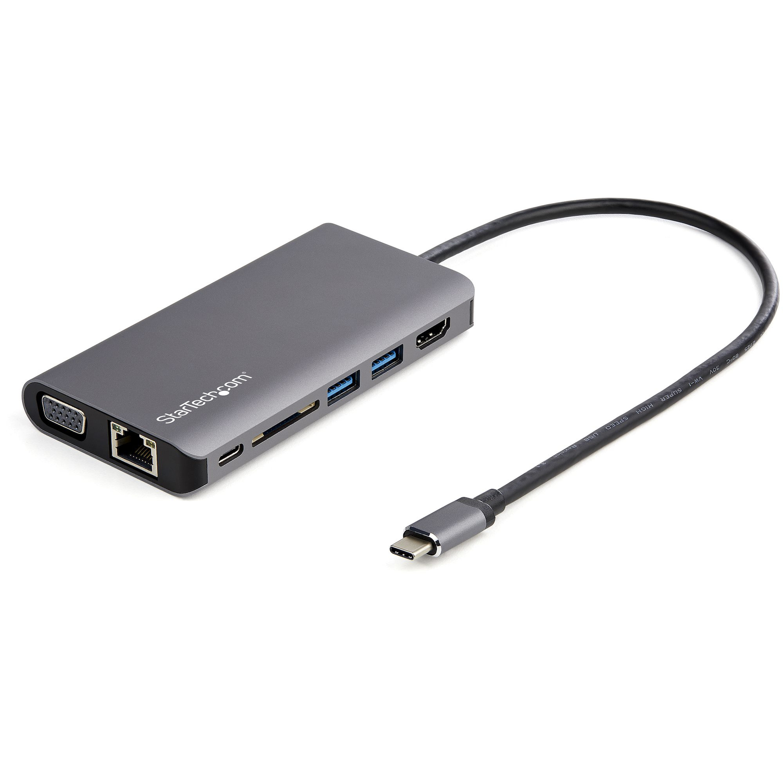 StarTech.com USB-C Multiport Adapter USB-C Mini Travel Dock with 4K HDMI Or 1080p VGA