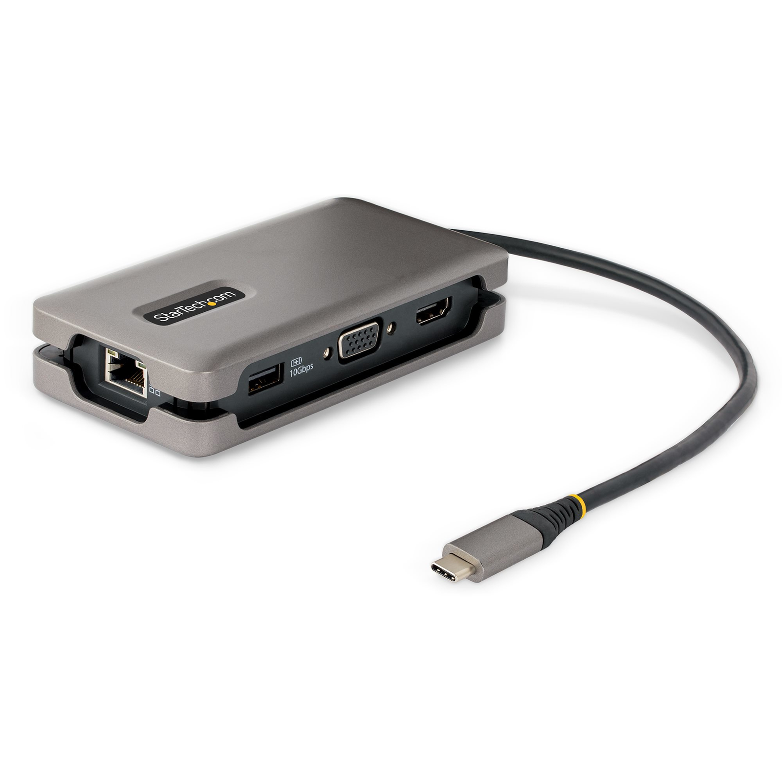 StarTech.com USB-C Multiport Adapter USB C to VGA-4K 60Hz HDMI Adapter 3-Port USB-C Hub 100W