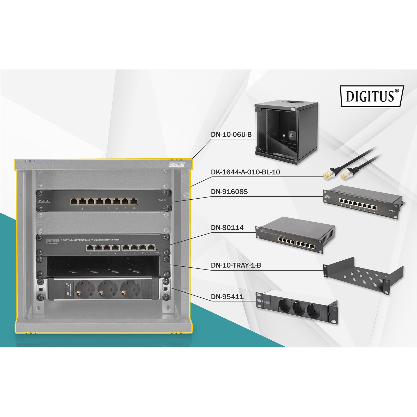 Digitus Network Set 254mm IT Cabinet