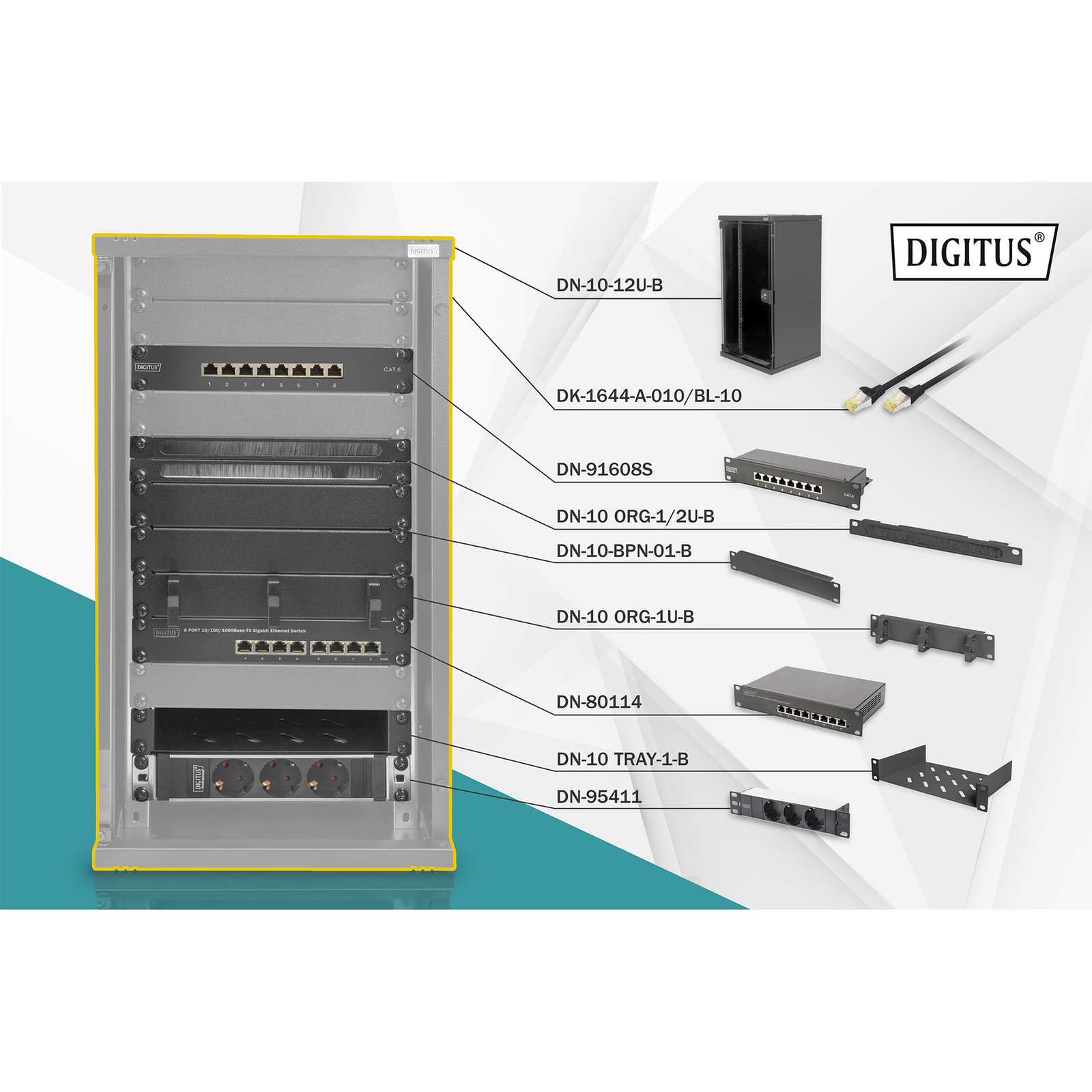 Digitus Network Set 254mm 10