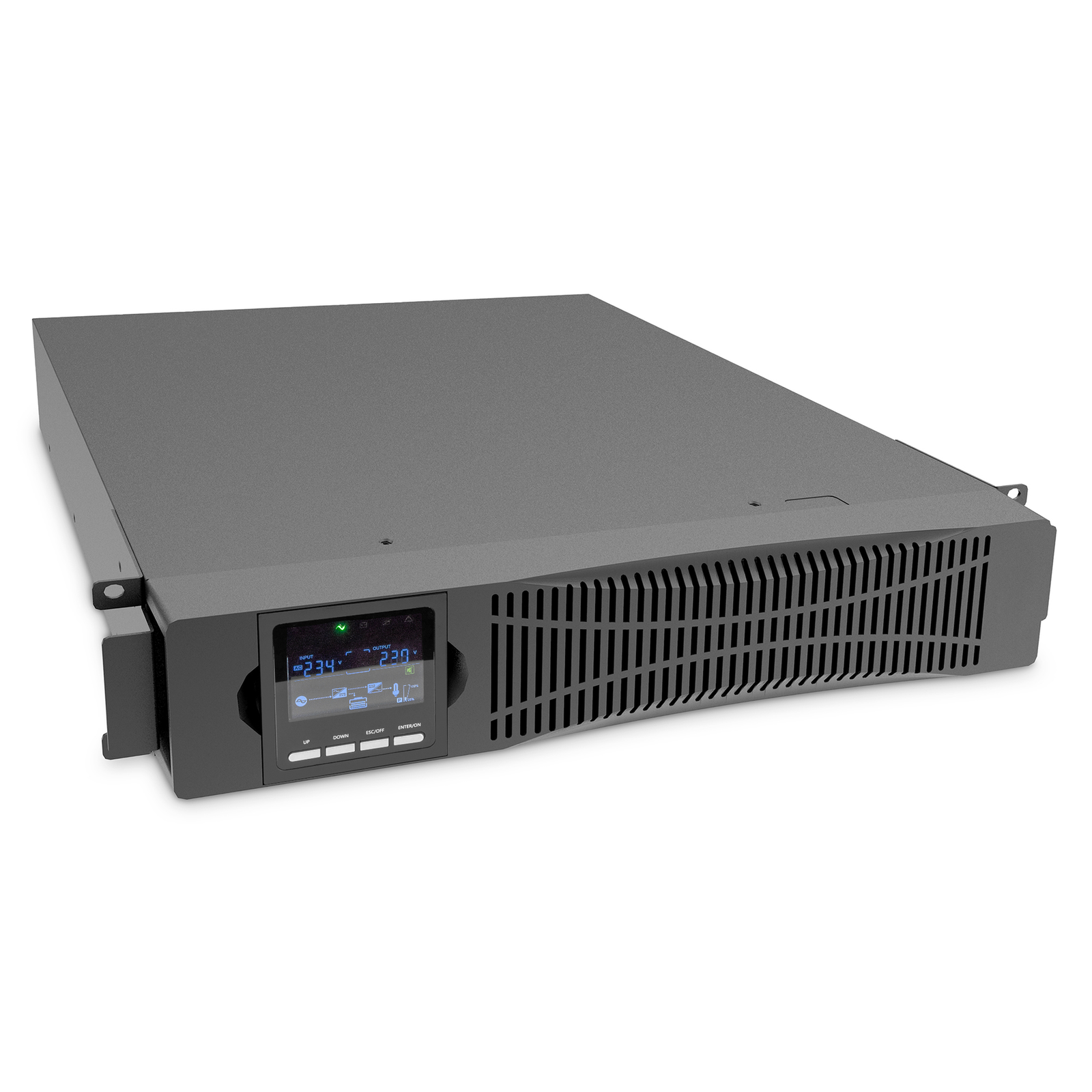 Digitus UPS Online Rack 19 LCD UPS 1500VA/1500W 3x12V/9Ah 8xC13 USB RS232 RJ45