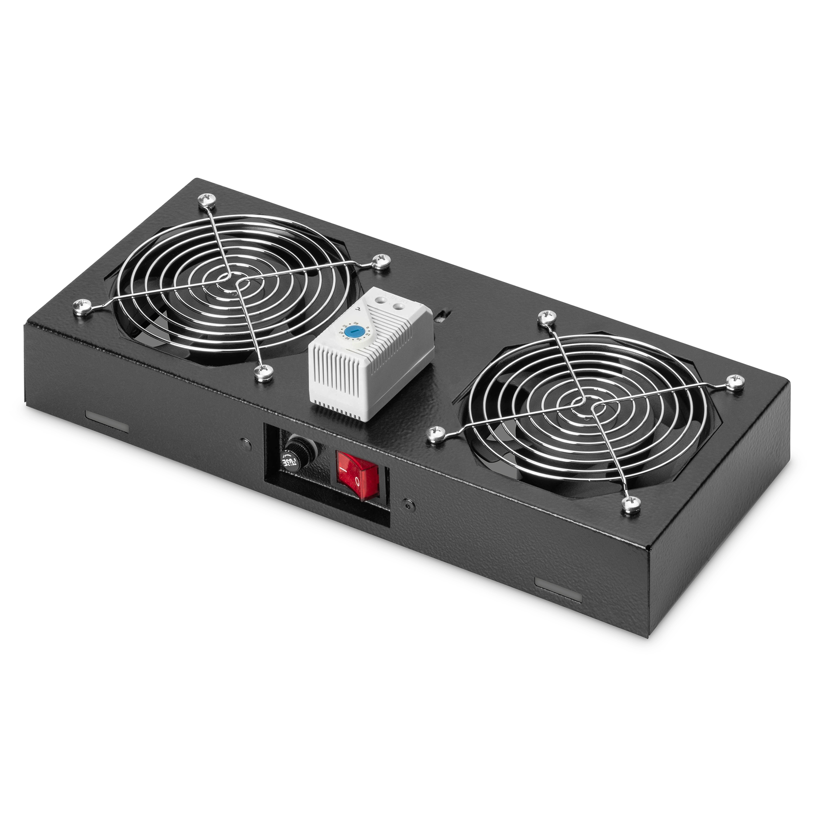 Digitus Roof-mounted Fan Unit Wall-mounted Housing 2 Fans Black.