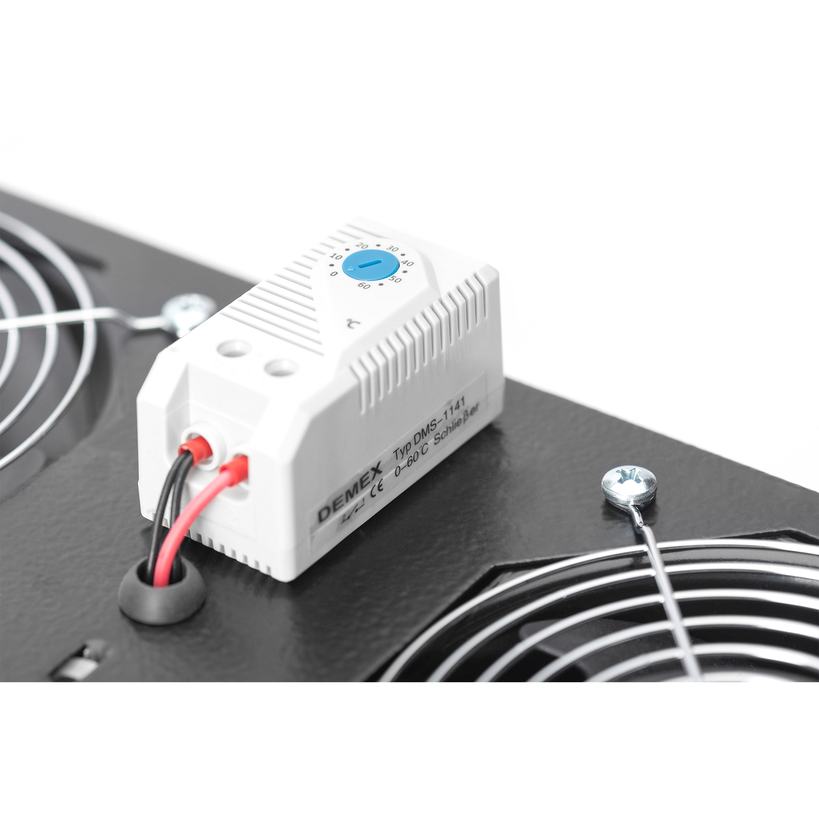 Digitus Roof-mounted Fan Unit Wall-mounted Housing 2 Fans Black.