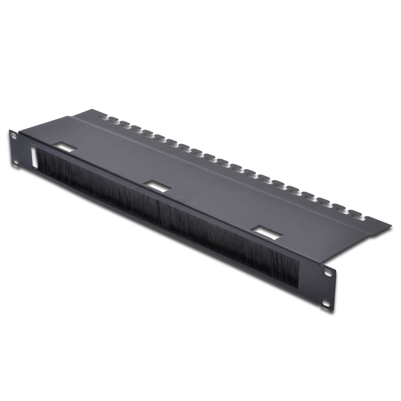 Digitus Cable Management Panel 1U Black F. 24 Pcs. with Brush Strip