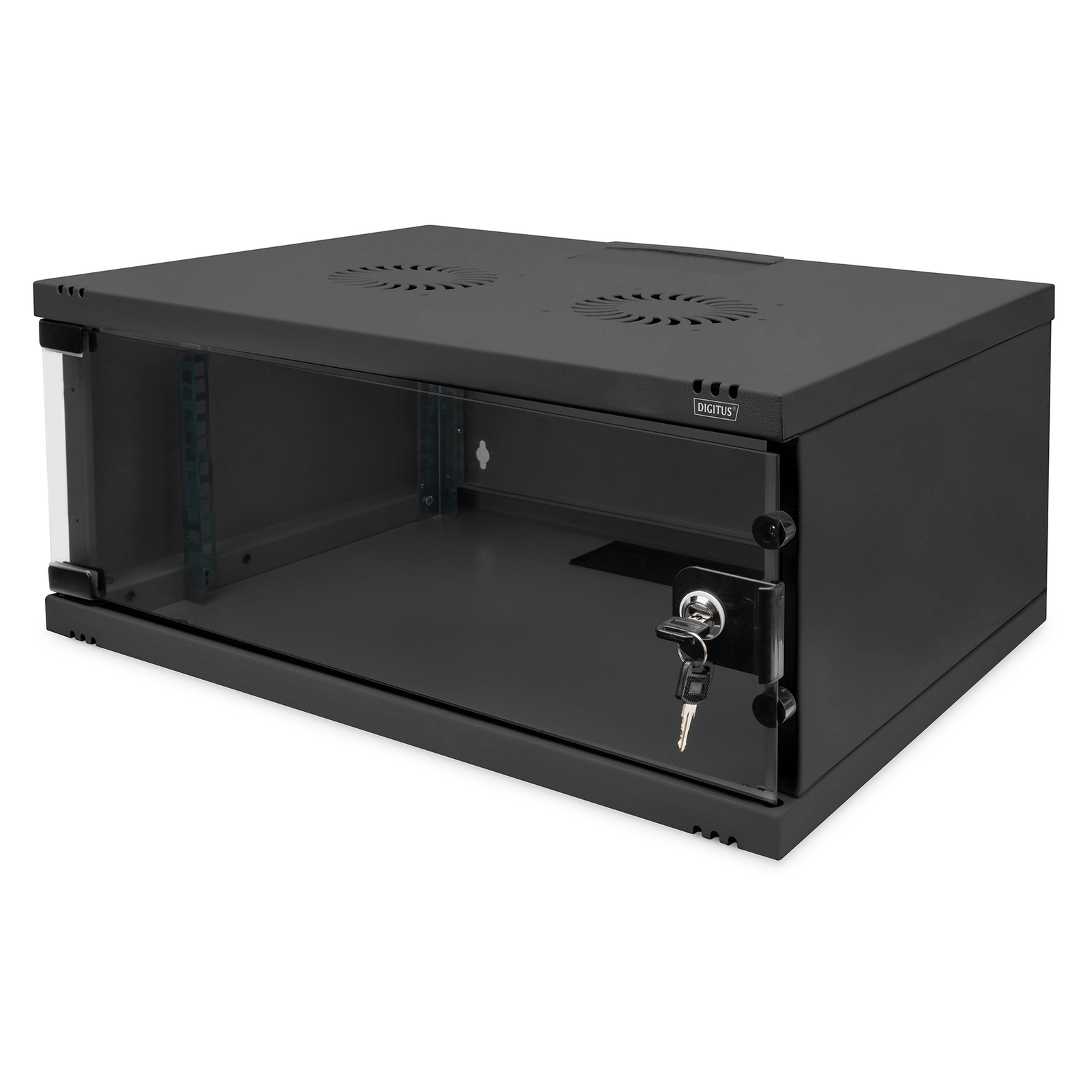 DIGITUS Wall-mounted Enclosure SOHO 4U 241x540x400mm Black Unm.