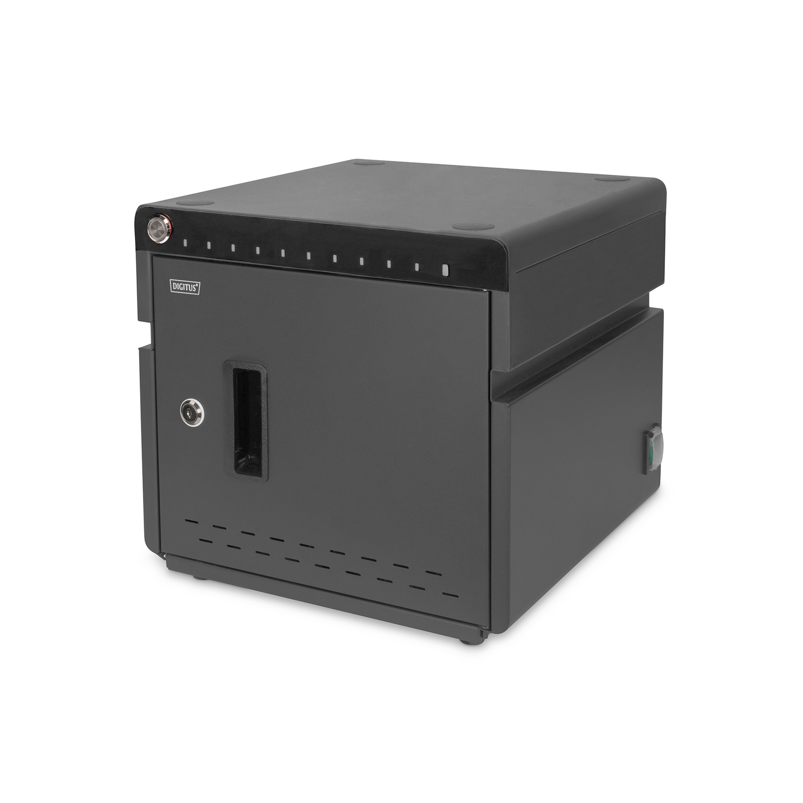 Digitus Charging Desktop Cabinet 14inch USB-C UV-C 10 Charge Bases -Fan 345x360x370mm Steel Black