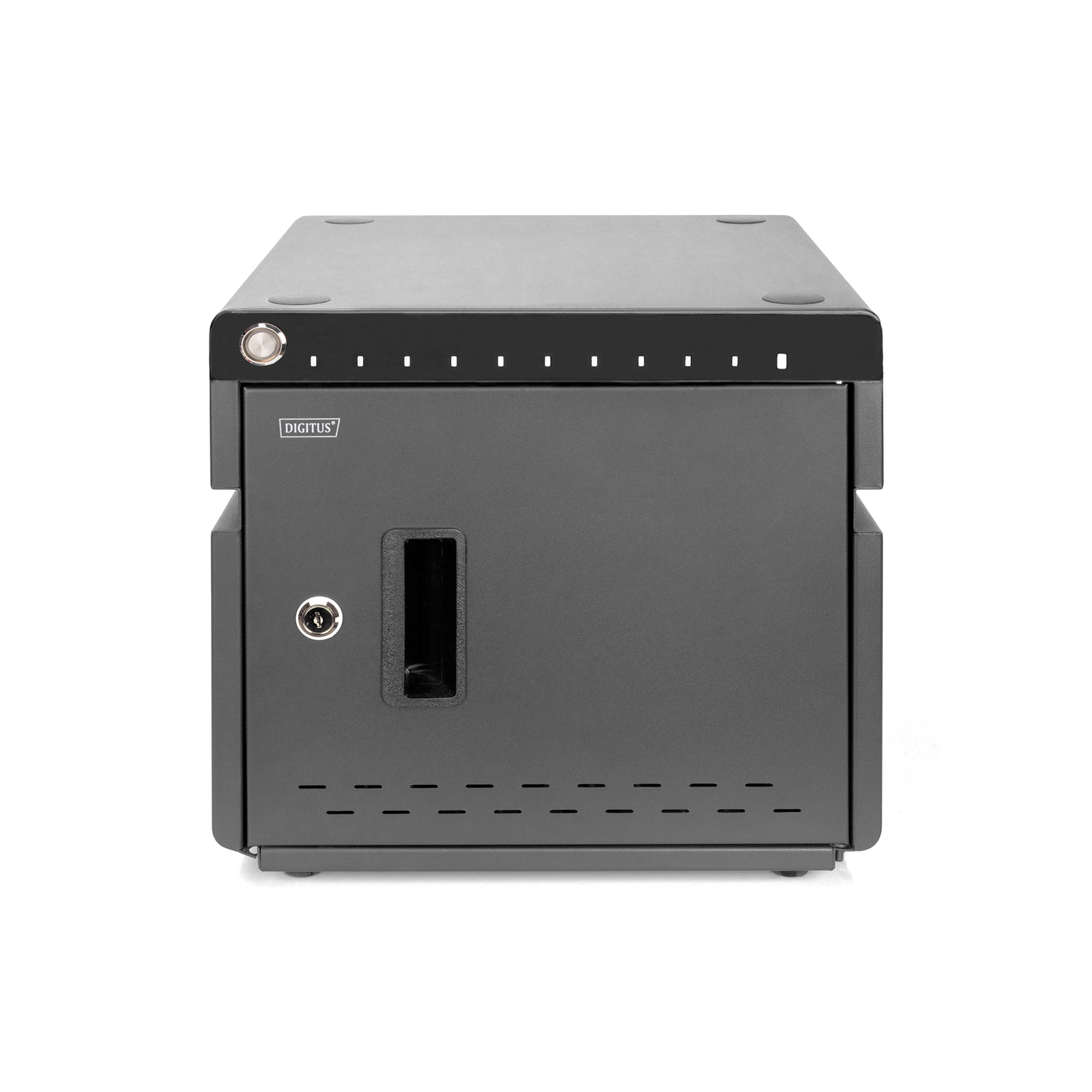 Digitus Charging Desktop Cabinet 14inch USB-C UV-C 10 Charge Bases -Fan 345x360x370mm Steel Black