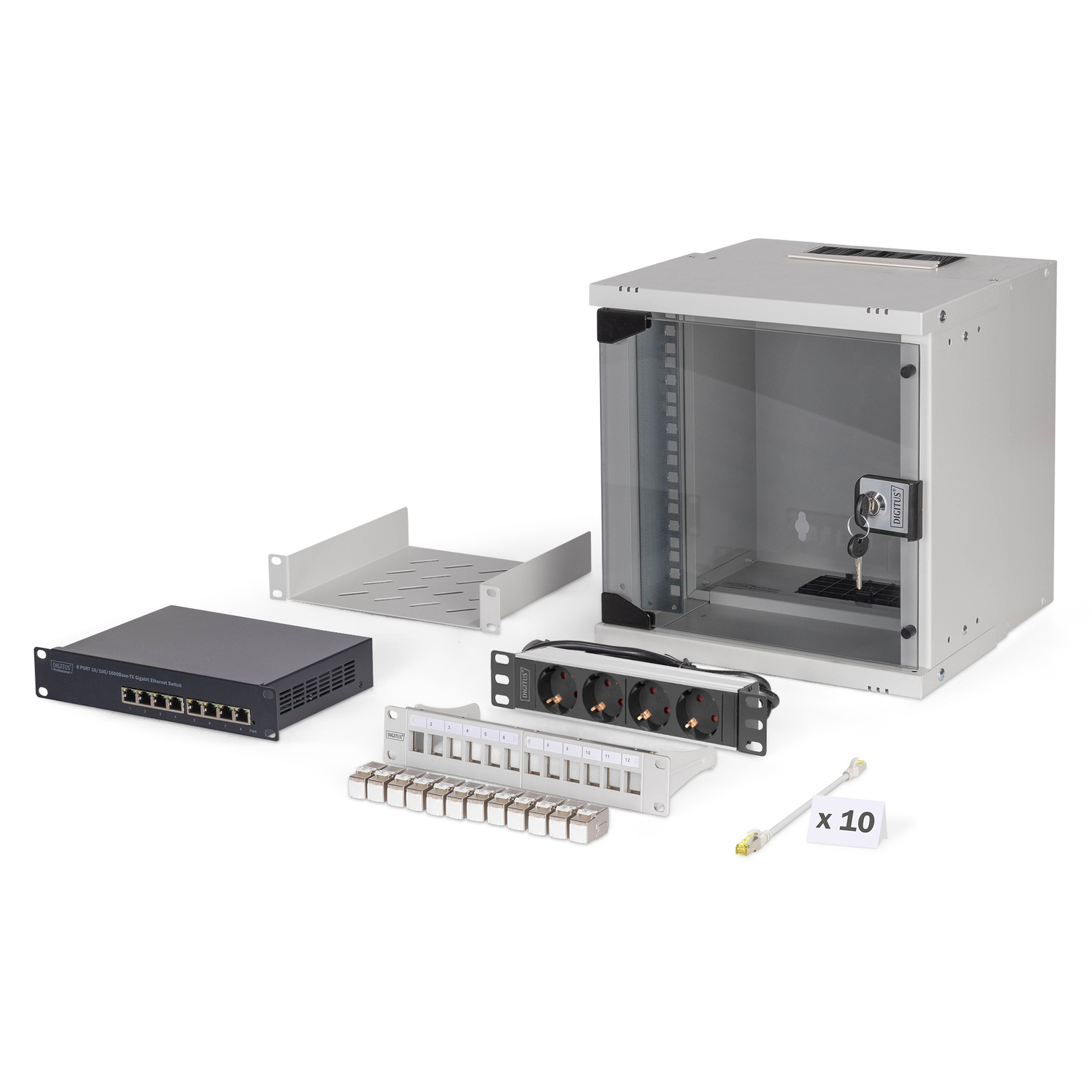 DIGITUS SOHO Pro Network Set 254 Mm (10inch) 6U 315 X 300 Mm (W X D) (DN-49100-SET)