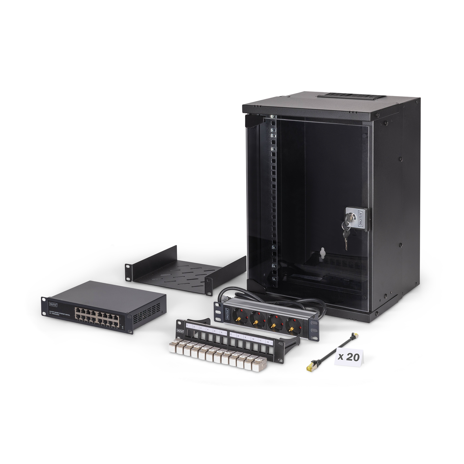 DIGITUS Network Set SOHO Pro 254 Mm (10inch) 9U 315 X 300 Mm (W X D)