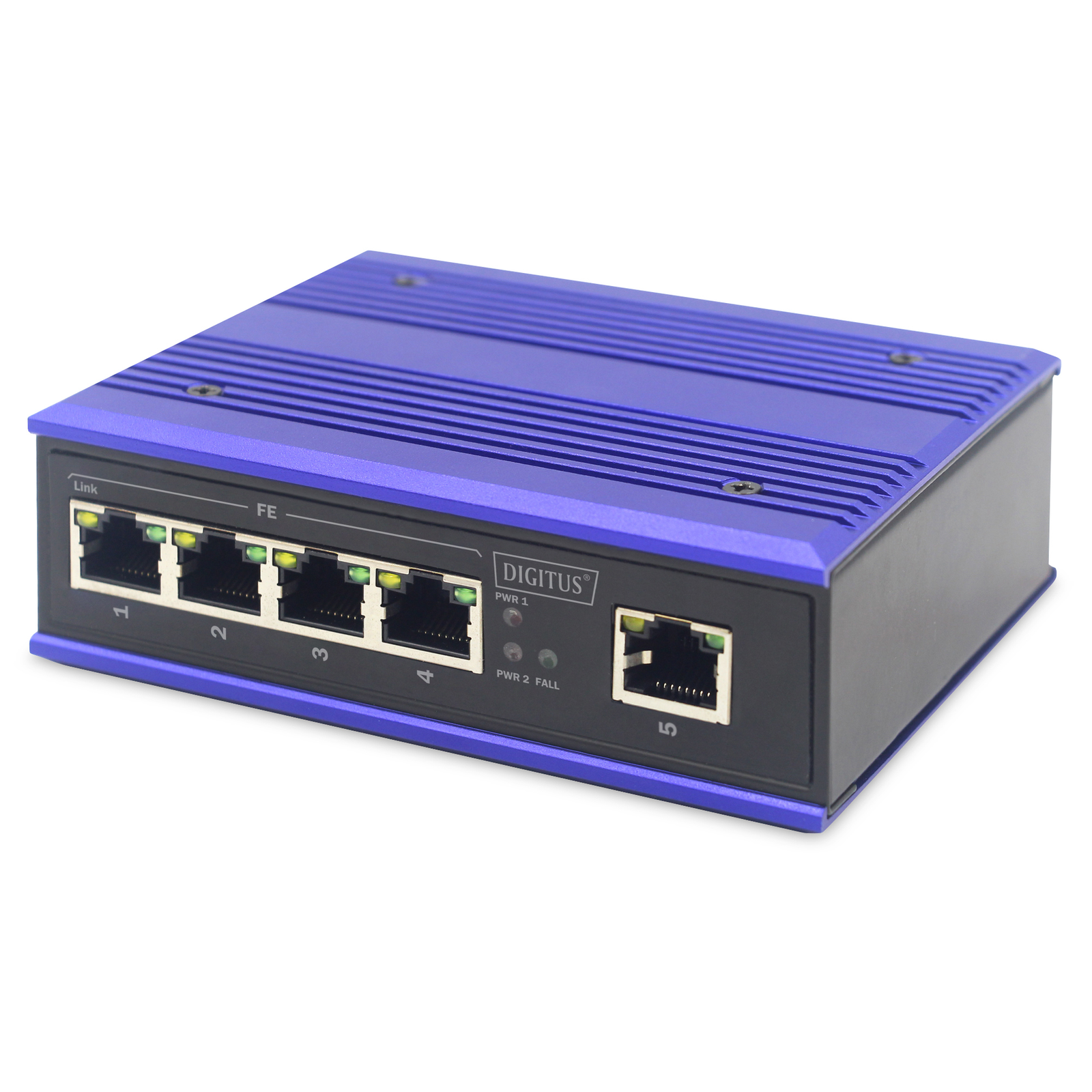 Digitus Switch Ind. 5-Port 10 100 Unmanaged Blue